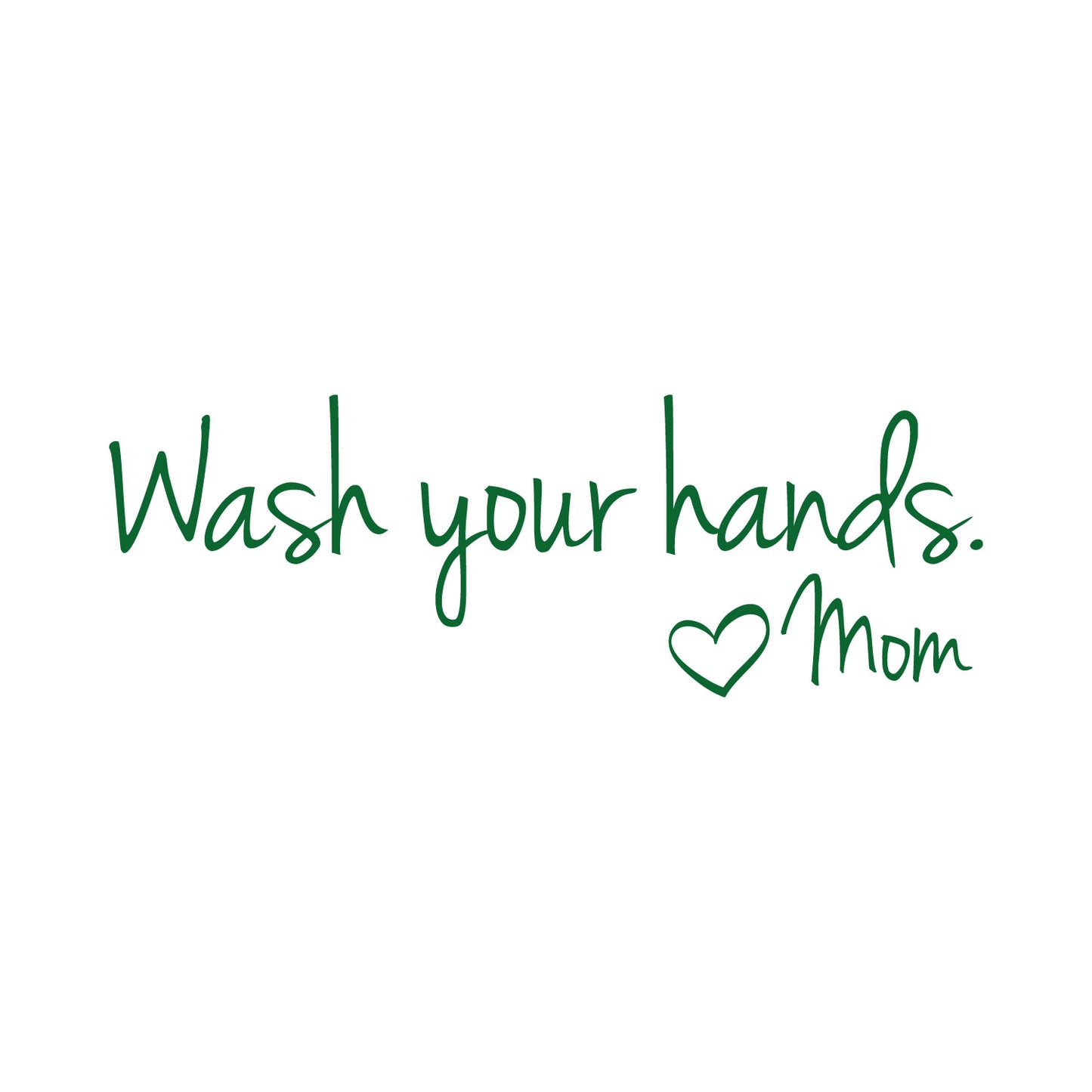 Vinyl Wall Art Decal - Printique Wash Your Hands Love Mom Quote Bathroom Wall Stickers Waterproof Bathroom Wall Decor