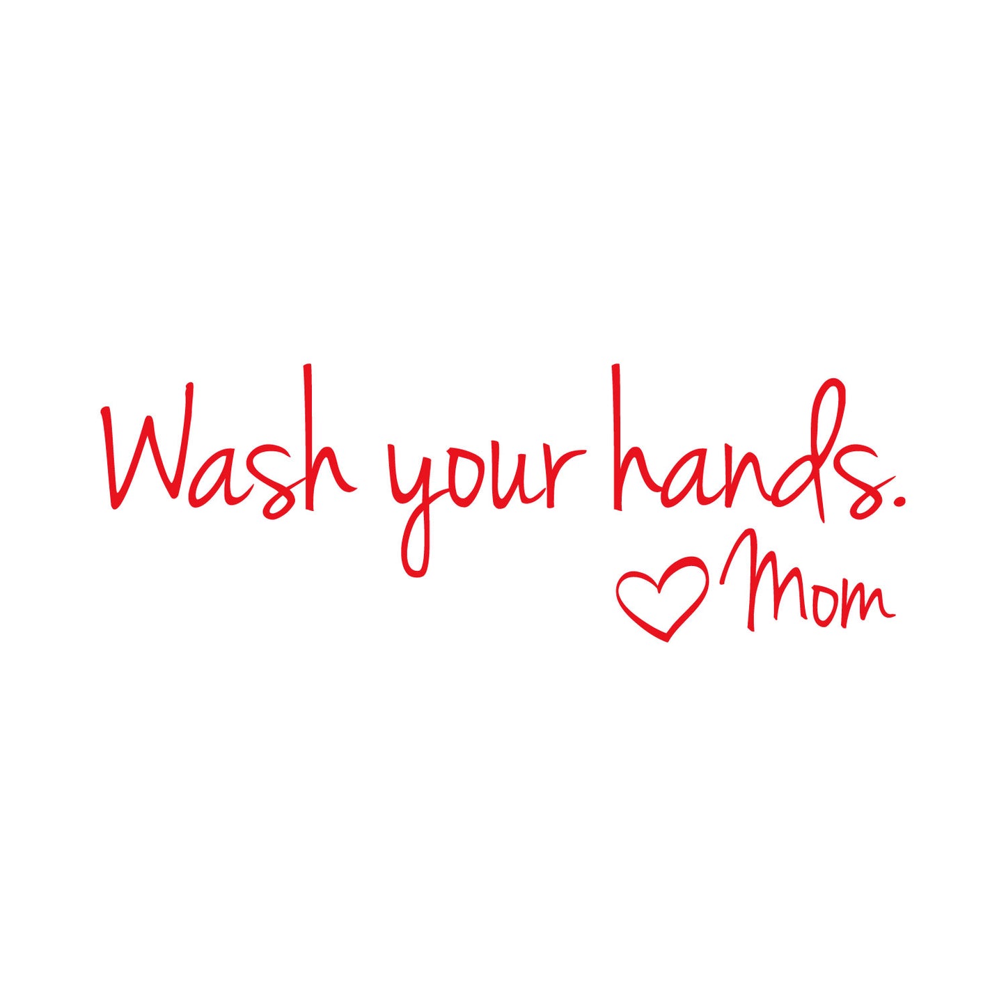 Vinyl Wall Art Decal - Printique Wash Your Hands Love Mom Quote Bathroom Wall Stickers Waterproof Bathroom Wall Decor