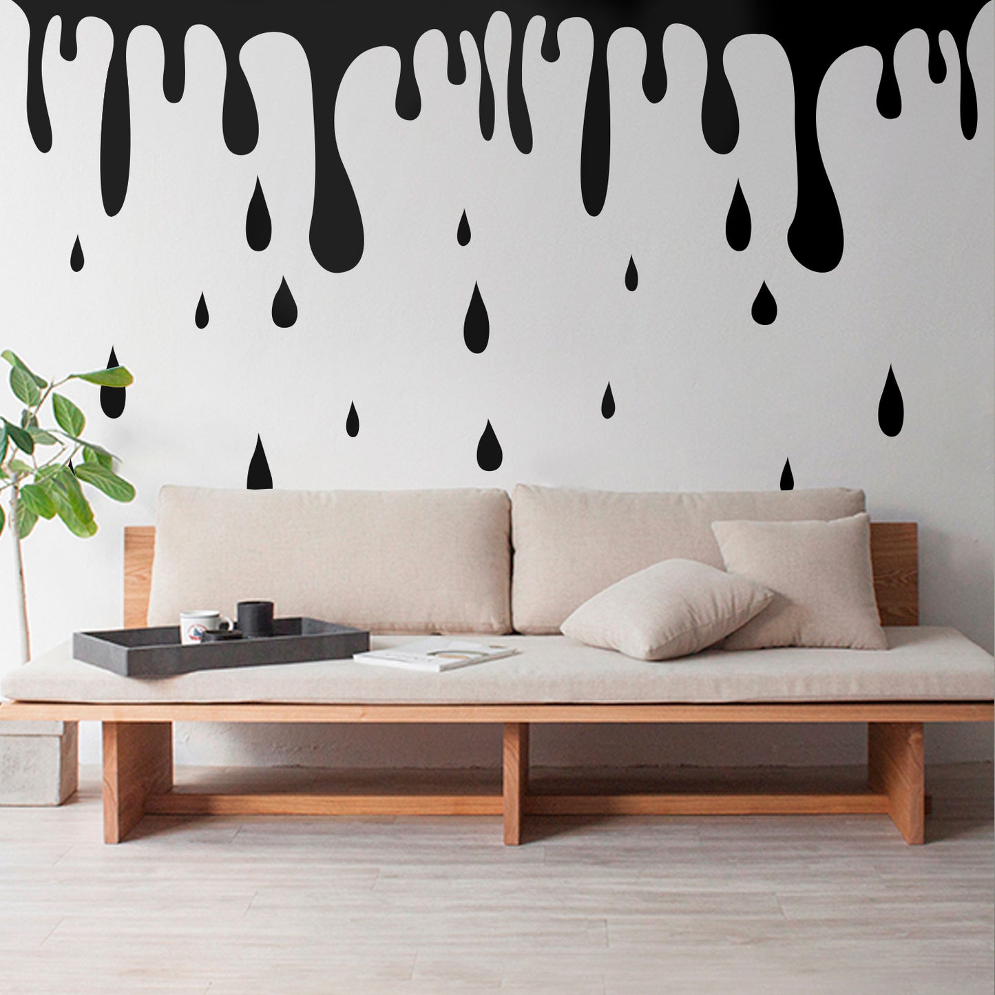 Vinyl Wall Art Decal - Blood Dripping Vinyl Sticker - Removable Wall Decal Peel and Stick Indoor Outdoor Halloween Decorations for Home, Living Room, Office, School, Doors and Windows