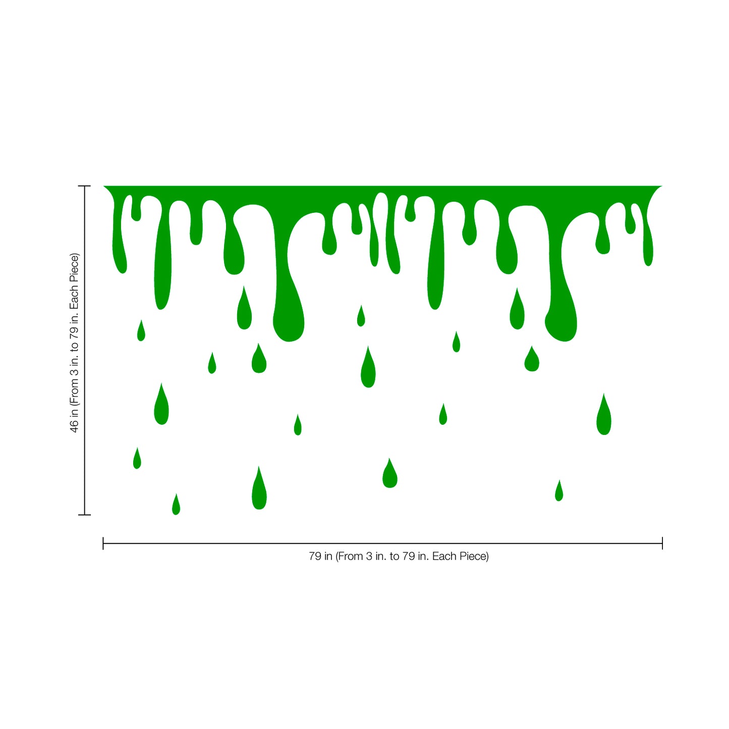 Vinyl Wall Art Decal - Blood Dripping Vinyl Sticker - Removable Wall Decal Peel and Stick Indoor Outdoor Halloween Decorations for Home, Living Room, Office, School, Doors and Windows