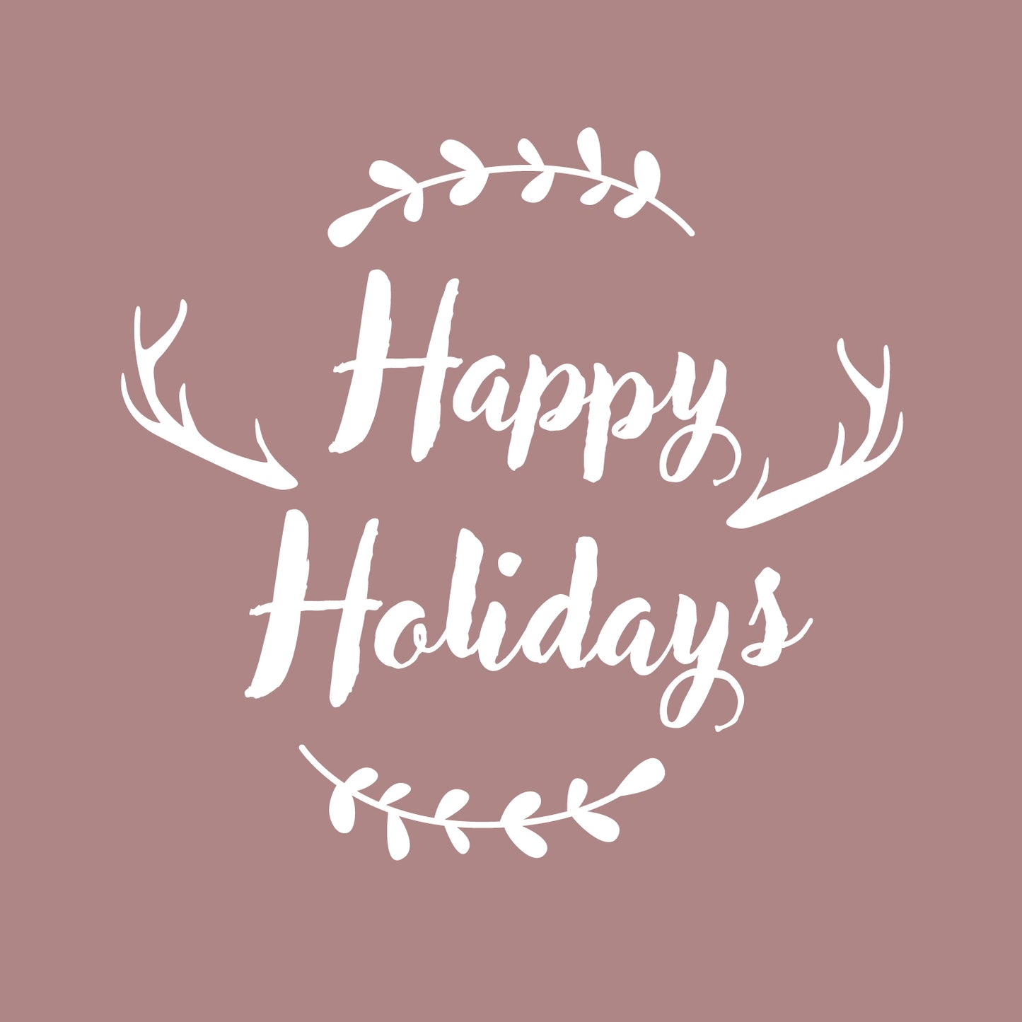 Vinyl Wall Art Decal - Happy Holidays - 20" x 22" - Winter Christmas Seasonal Holiday Decoration Sticker - Indoor Outdoor Home Office Wall Door Window Bedroom Workplace Decals