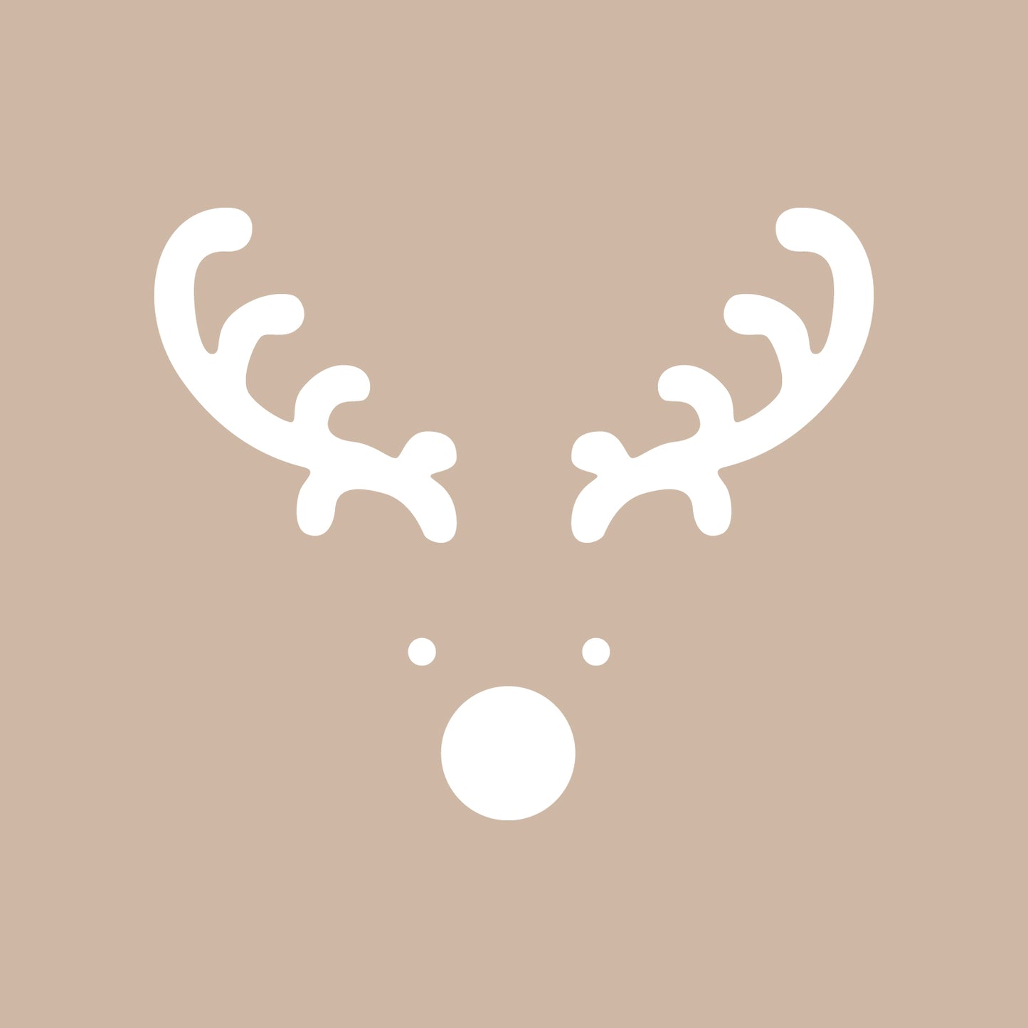 Vinyl Wall Art Decal - Reindeer Face - 20" x 23" - Christmas Seasonal Holiday Decoration Sticker - Indoor Outdoor Window Home Living Room Bedroom Apartment Office Door Decor