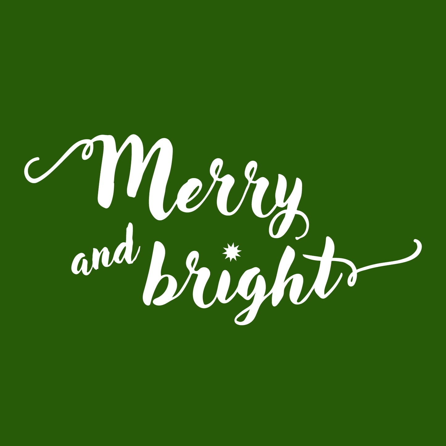 Vinyl Wall Art Decal - Merry and Bright - 11" x 22.5" - Christmas Seasonal Decoration Sticker - Indoor Outdoor Home Office Wall Door Window Bedroom Workplace Decor Decals