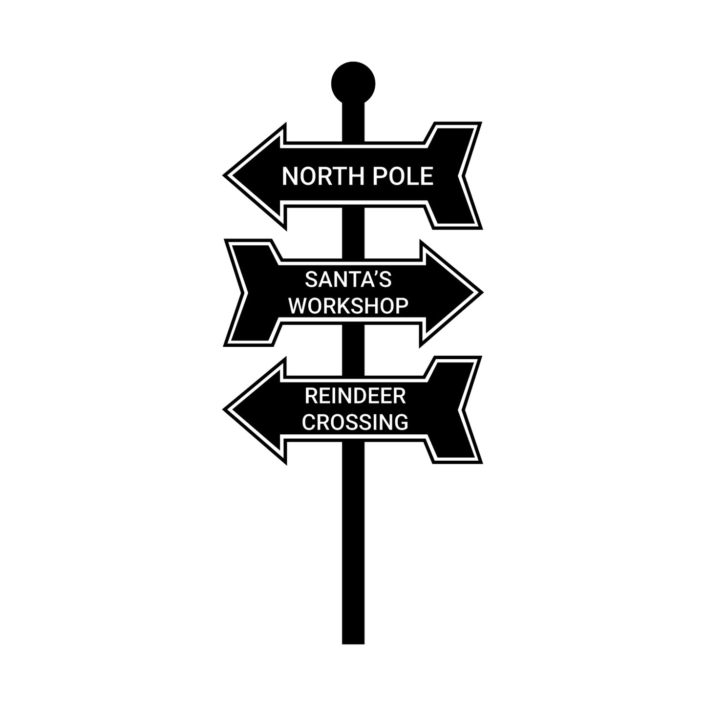 Vinyl Wall Art Decal - Christmas Street Signs Holiday Decor Seasonal for Indoor Outdoor Home Apartment Office Wall Door Window Bedroom Workplace