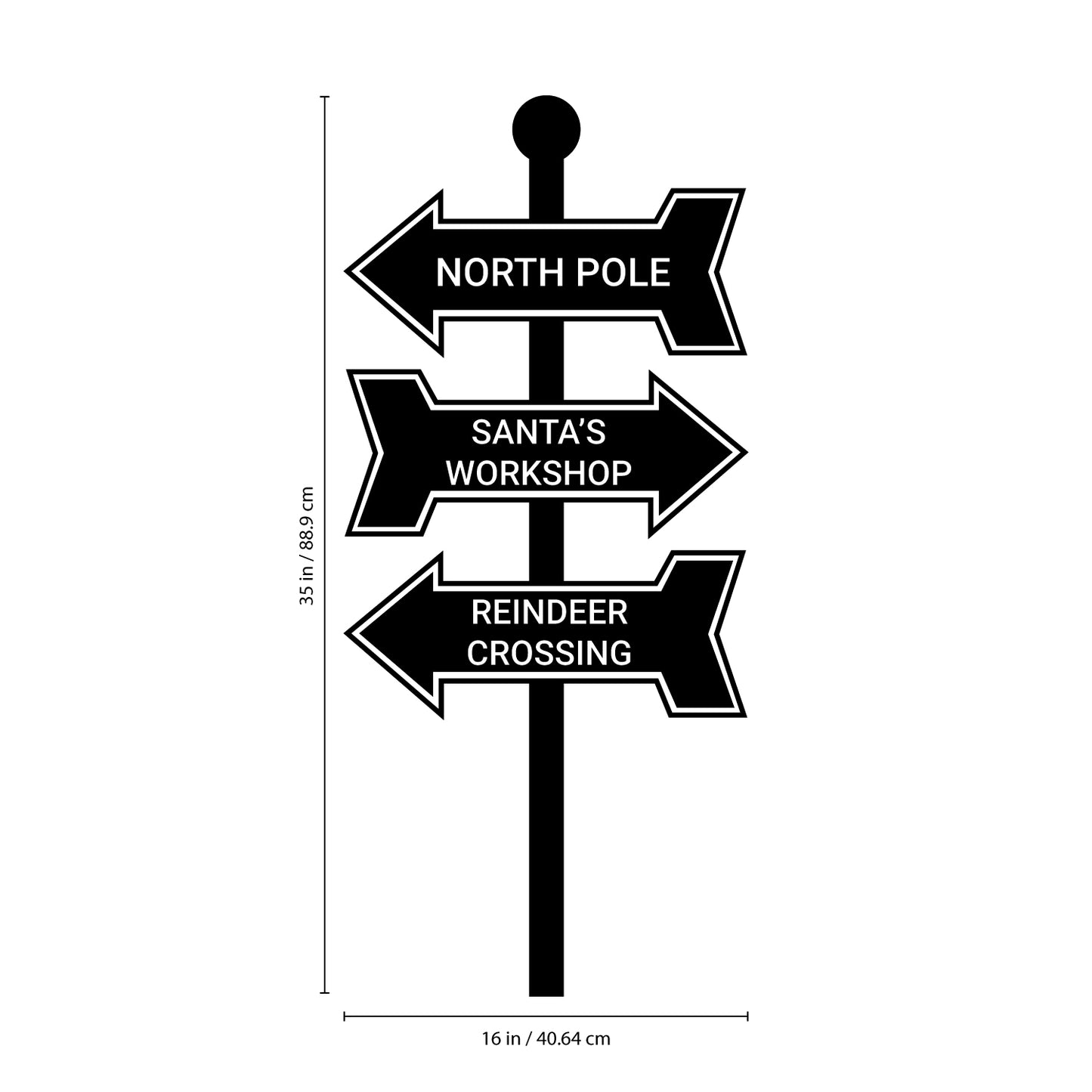 Vinyl Wall Art Decal - Christmas Street Signs Holiday Decor Seasonal for Indoor Outdoor Home Apartment Office Wall Door Window Bedroom Workplace