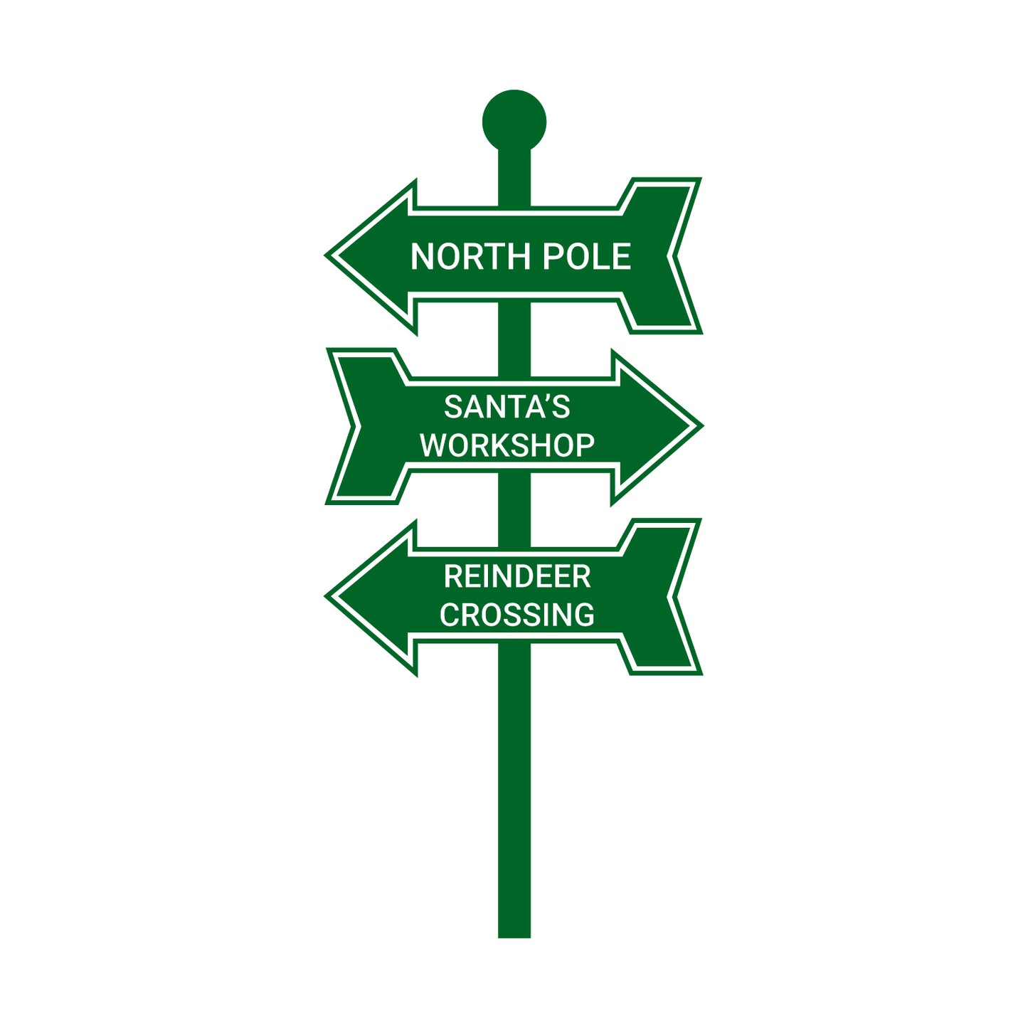 Vinyl Wall Art Decal - Christmas Street Signs Holiday Decor Seasonal for Indoor Outdoor Home Apartment Office Wall Door Window Bedroom Workplace