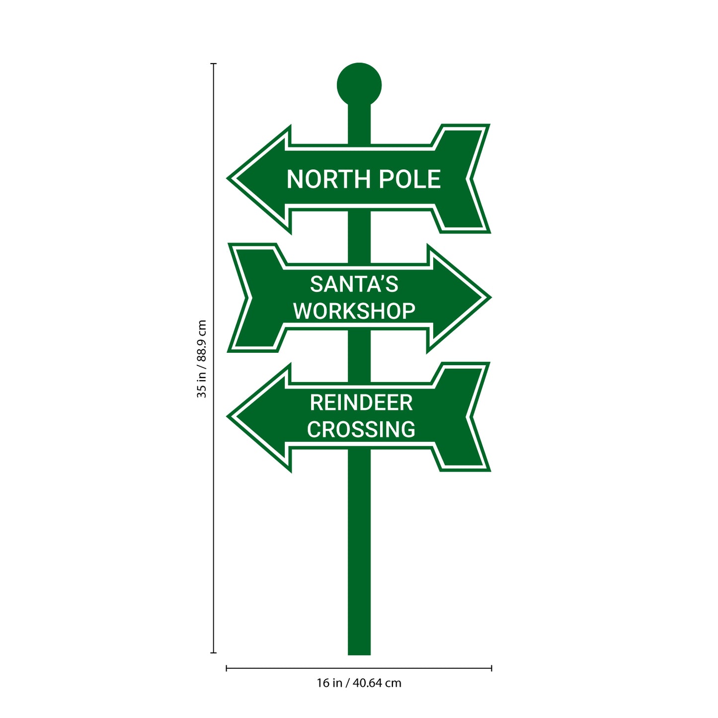 Vinyl Wall Art Decal - Christmas Street Signs Holiday Decor Seasonal for Indoor Outdoor Home Apartment Office Wall Door Window Bedroom Workplace