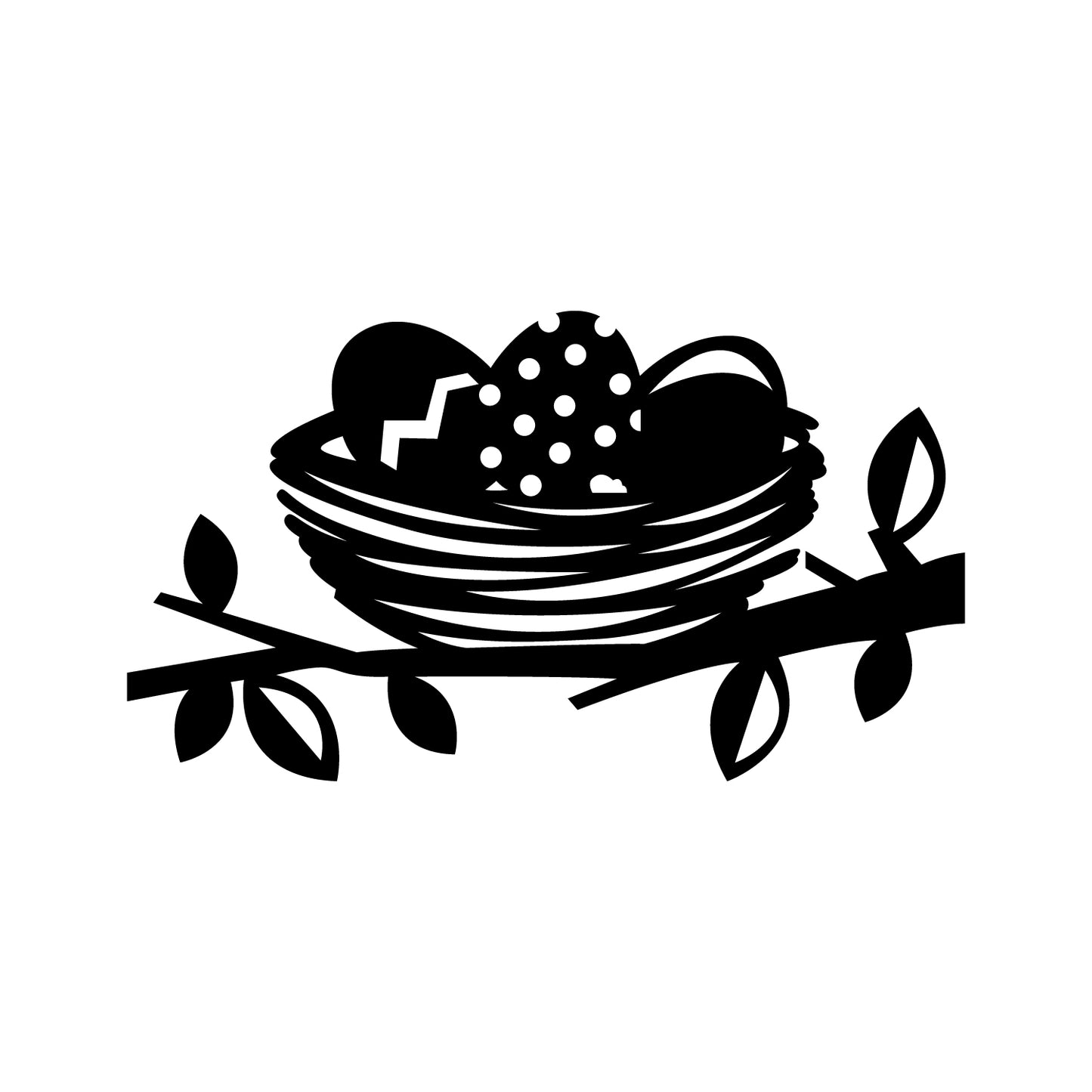 Easter Day Vinyl Wall Art Decal - Easter Egg Nest - 13" x 23" - Resurrection Sunday Pascha Holiday Modern Cute Home Living Room Bedroom Apartment Office Work Decor
