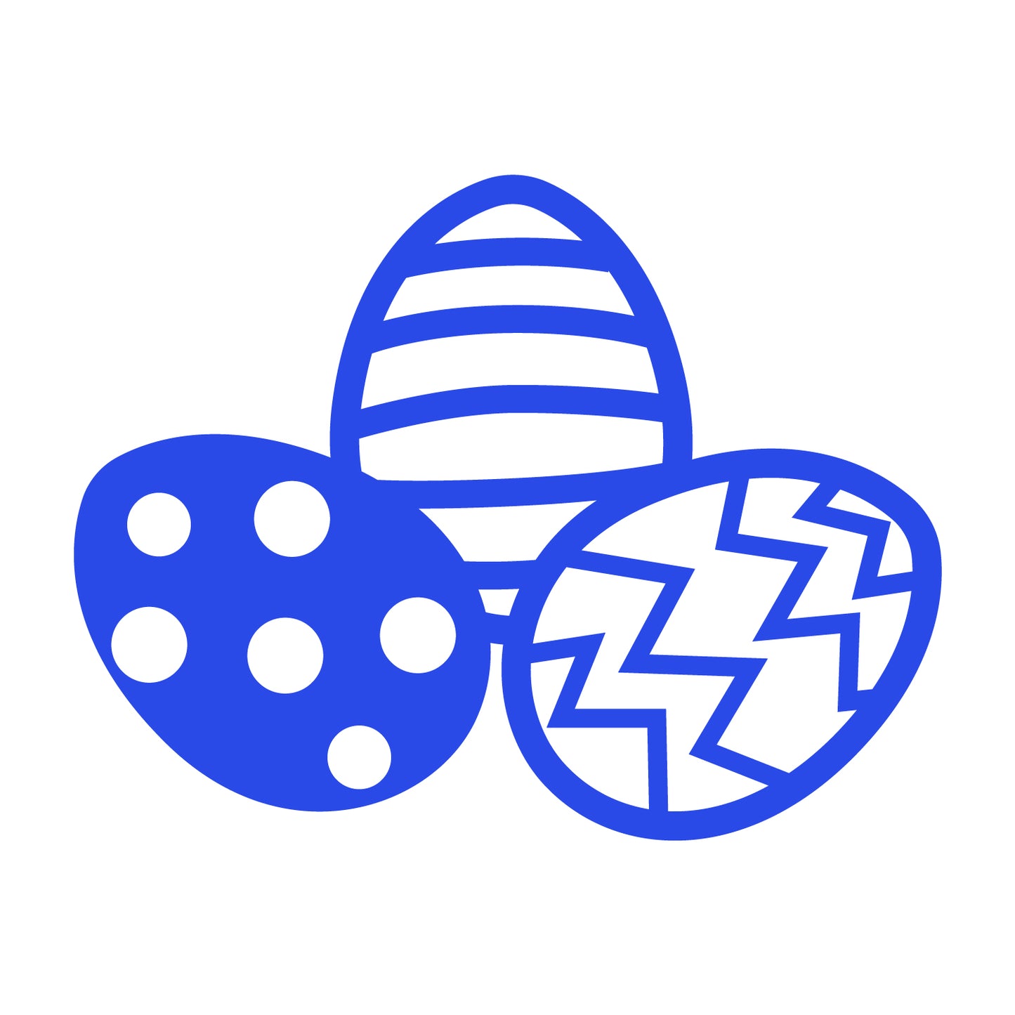 Easter Day Vinyl Wall Art Decal - 3 Easter Eggs - 17" x 22.5" - Resurrection Sunday Pascha Holiday Modern Cute Home Living Room Bedroom Apartment Office Work Nursery Decor