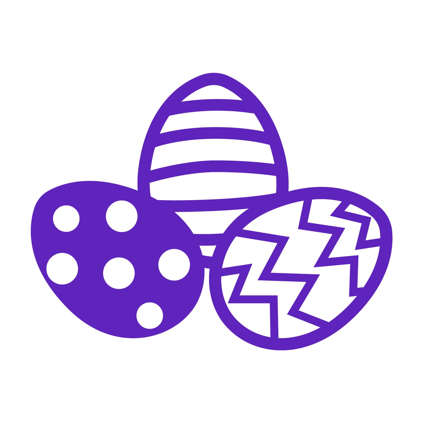 Easter Day Vinyl Wall Art Decal - 3 Easter Eggs - 17" x 22.5" - Resurrection Sunday Pascha Holiday Modern Cute Home Living Room Bedroom Apartment Office Work Nursery Decor