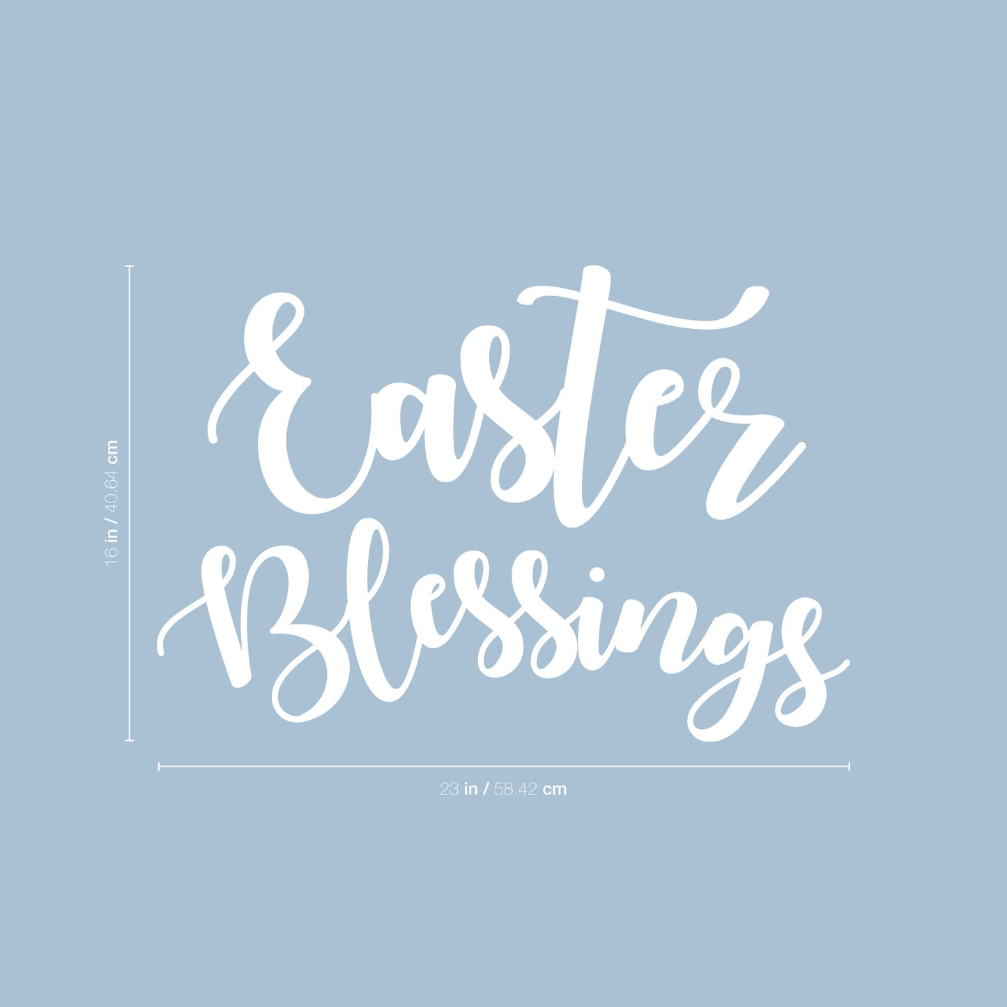 Easter Day Vinyl Wall Art Decal - Easter Blessings - 16" x 23" - Resurrection Sunday Pascha Holiday Church Home Living Room Bedroom Apartment Nursery Office Work Decor