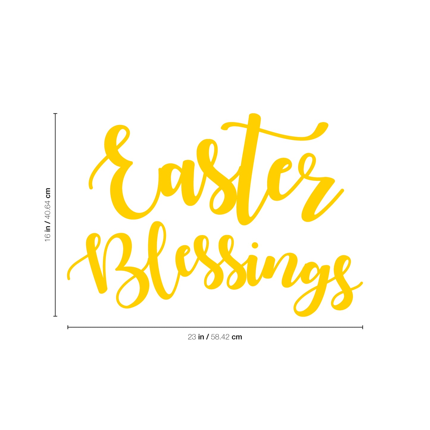 Easter Day Vinyl Wall Art Decal - Easter Blessings - 16" x 23" - Resurrection Sunday Pascha Holiday Church Home Living Room Bedroom Apartment Nursery Office Work Decor