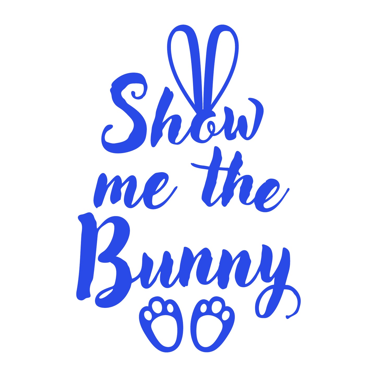 Easter Day Vinyl Wall Art Decal - Show Me The Bunny - 22.5" x 15" - Ears and Feet Resurrection Sunday Pascha Holiday Modern Cute Home Living Room Bedroom Apartment Nursery Decor
