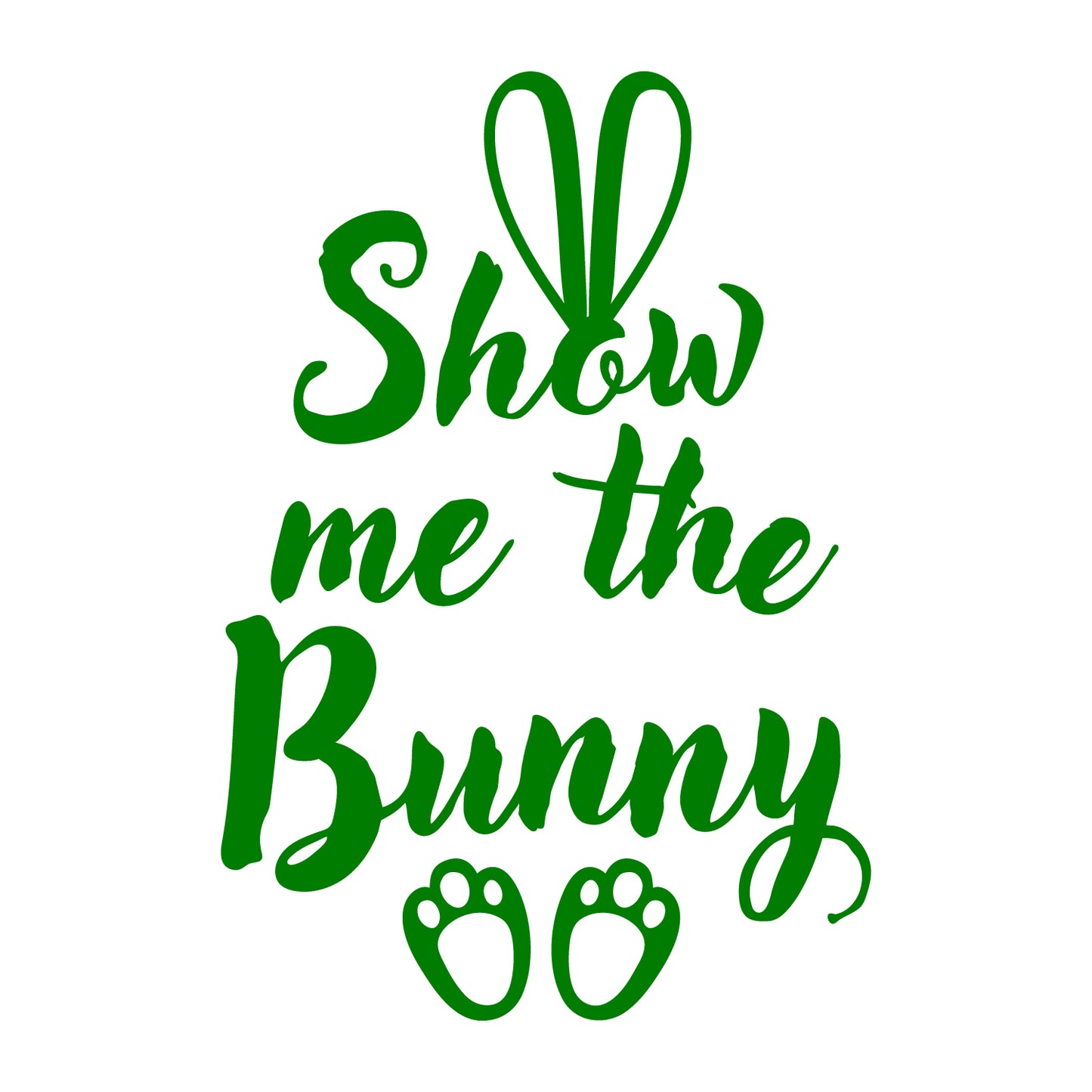 Easter Day Vinyl Wall Art Decal - Show Me The Bunny - 22.5" x 15" - Ears and Feet Resurrection Sunday Pascha Holiday Modern Cute Home Living Room Bedroom Apartment Nursery Decor