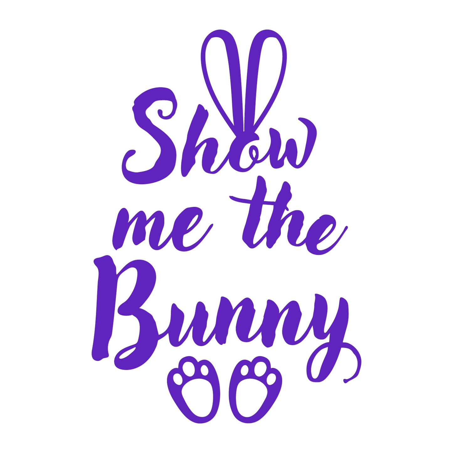 Easter Day Vinyl Wall Art Decal - Show Me The Bunny - 22.5" x 15" - Ears and Feet Resurrection Sunday Pascha Holiday Modern Cute Home Living Room Bedroom Apartment Nursery Decor