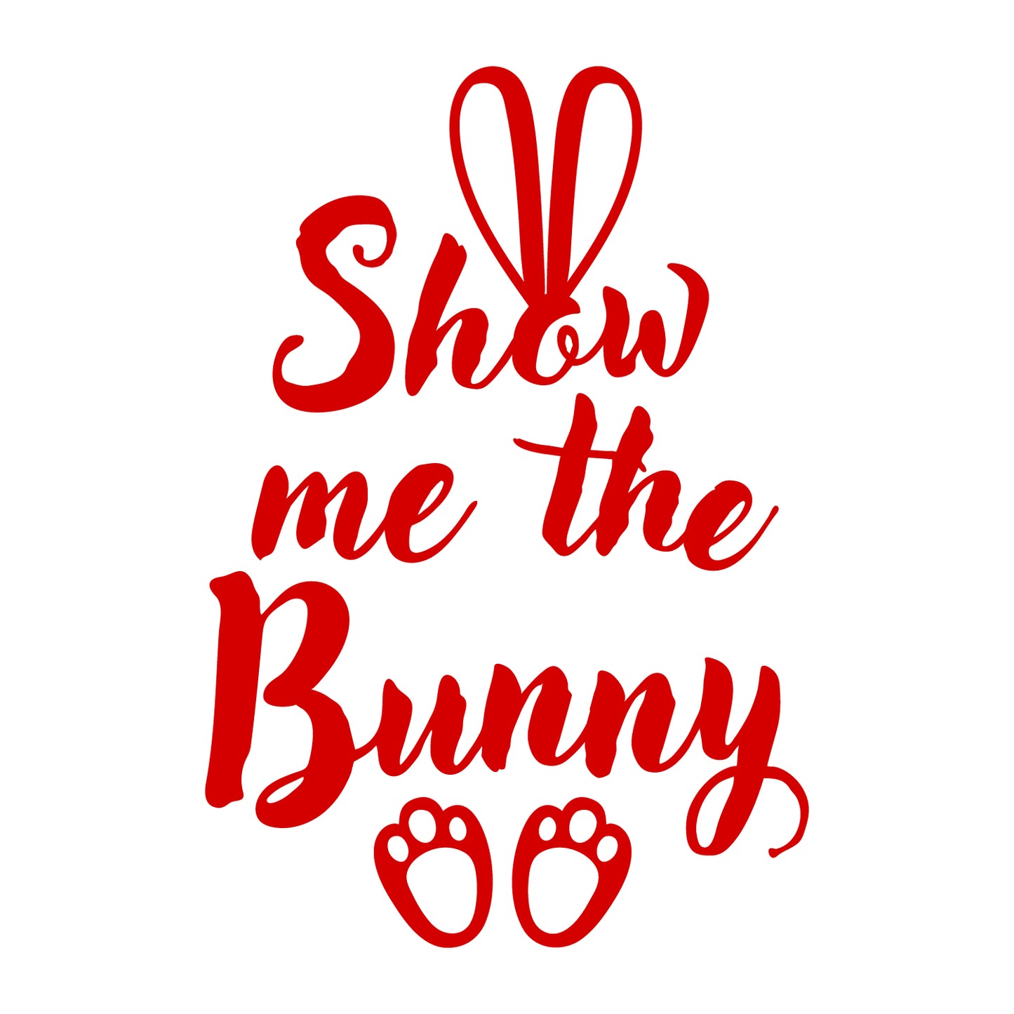 Easter Day Vinyl Wall Art Decal - Show Me The Bunny - 22.5" x 15" - Ears and Feet Resurrection Sunday Pascha Holiday Modern Cute Home Living Room Bedroom Apartment Nursery Decor