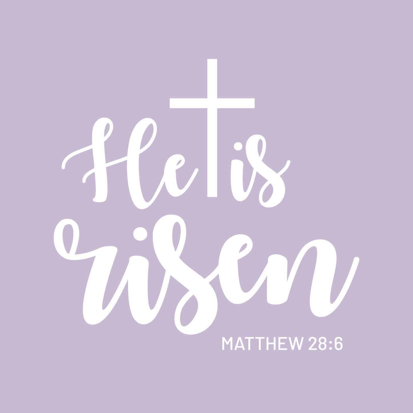 Easter Day Vinyl Wall Art Decal - He is Risen - 22" x 23" - Matthew 28:6 Resurrection Sunday Pascha Holiday Modern Church Home Living Room Bedroom Apartment Office Work Decor