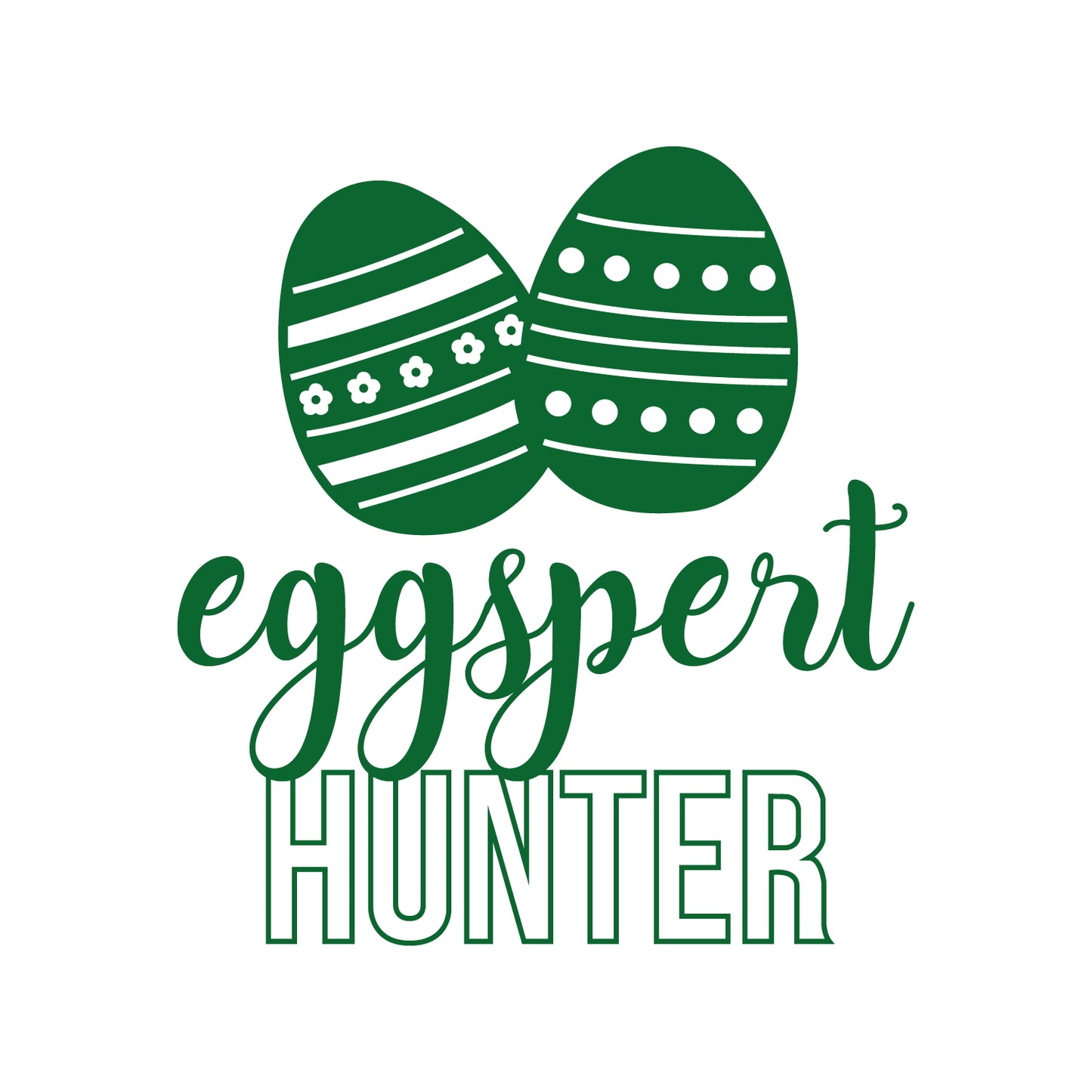 Easter Day Vinyl Wall Art Decal - Eggspert Hunter - 25" x 23" - Eggs Resurrection Sunday Pascha Holiday Modern Cute Home Living Room Bedroom Apartment Nursery Playroom Decor
