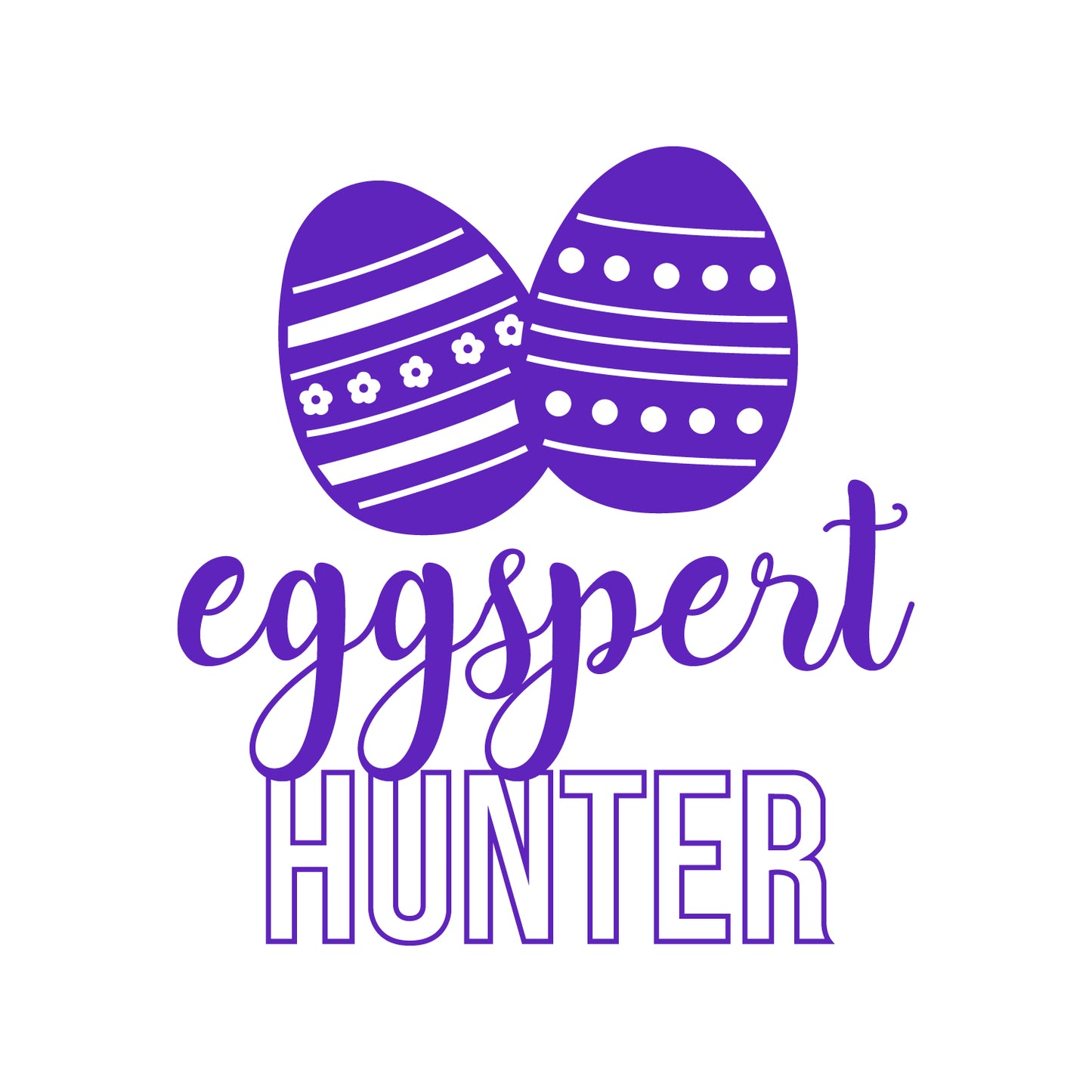 Easter Day Vinyl Wall Art Decal - Eggspert Hunter - 25" x 23" - Eggs Resurrection Sunday Pascha Holiday Modern Cute Home Living Room Bedroom Apartment Nursery Playroom Decor