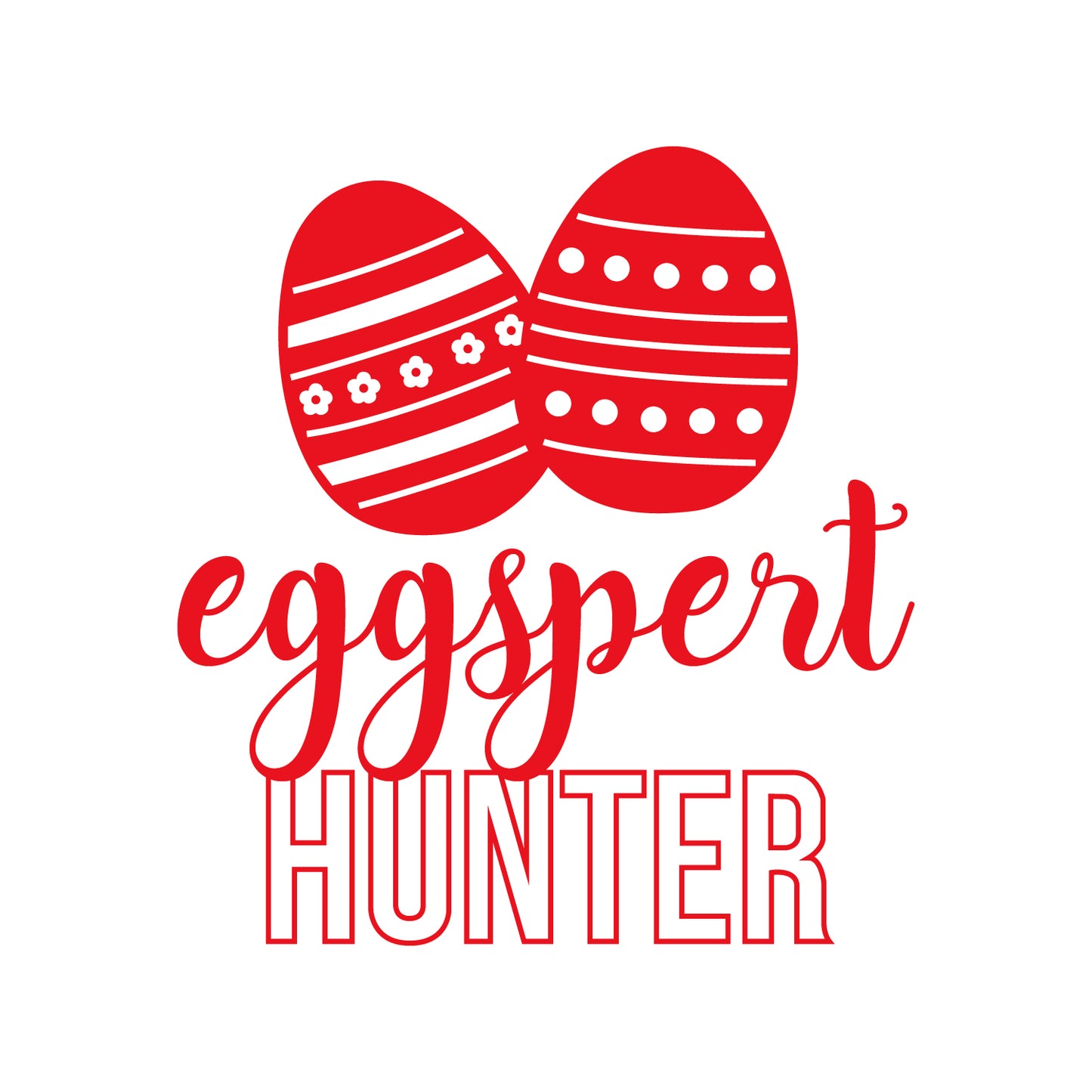 Easter Day Vinyl Wall Art Decal - Eggspert Hunter - 25" x 23" - Eggs Resurrection Sunday Pascha Holiday Modern Cute Home Living Room Bedroom Apartment Nursery Playroom Decor