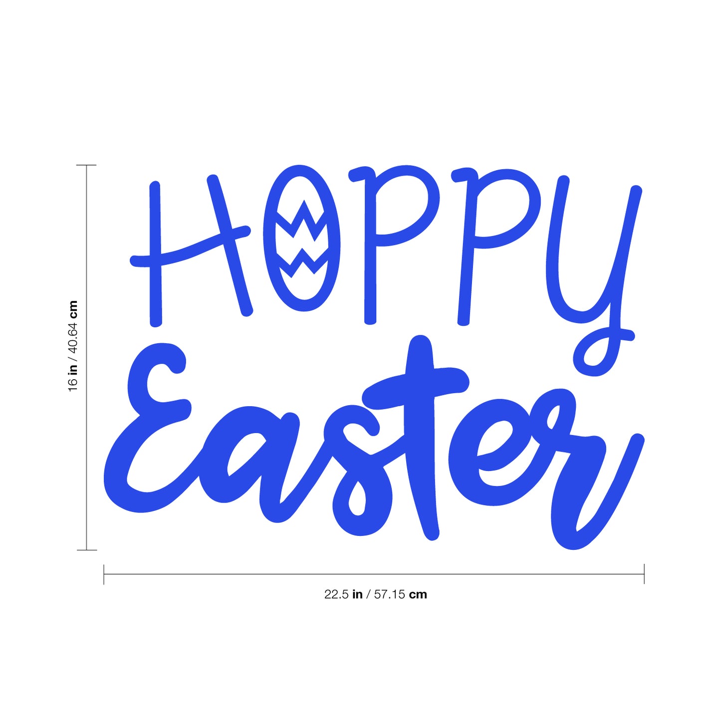 Easter Day Vinyl Wall Art Decal - Hoppy Easter - 16" x 22.5" - Resurrection Sunday Pascha Holiday Modern Church Home Living Room Bedroom Apartment Nursery Office Work Decor