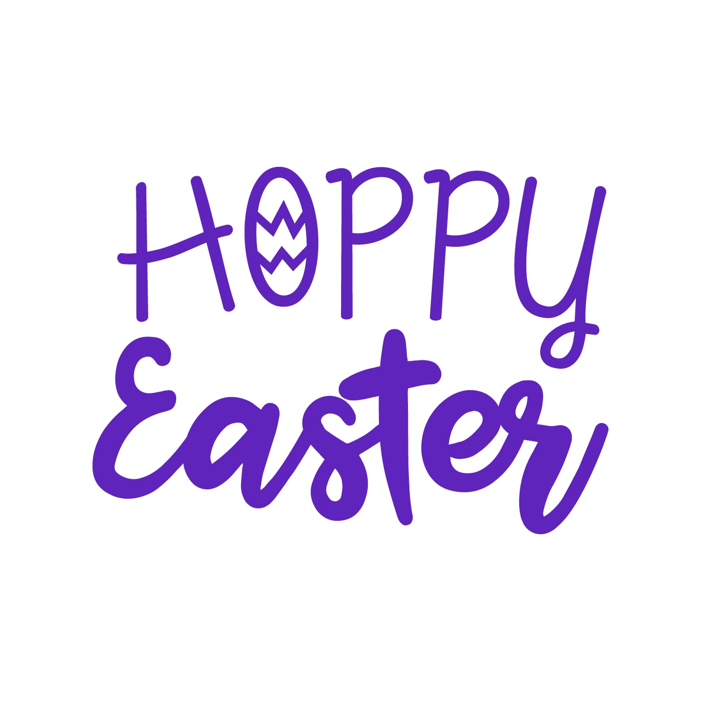 Easter Day Vinyl Wall Art Decal - Hoppy Easter - 16" x 22.5" - Resurrection Sunday Pascha Holiday Modern Church Home Living Room Bedroom Apartment Nursery Office Work Decor