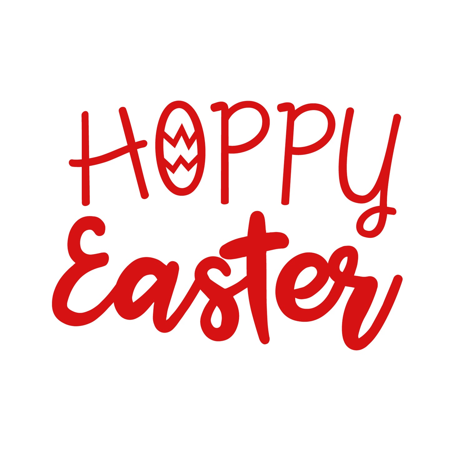 Easter Day Vinyl Wall Art Decal - Hoppy Easter - 16" x 22.5" - Resurrection Sunday Pascha Holiday Modern Church Home Living Room Bedroom Apartment Nursery Office Work Decor