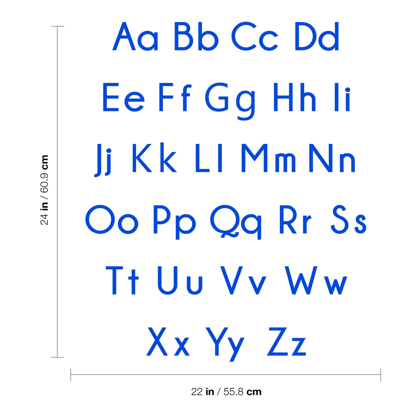 Vinyl Wall Art Decal - Set of ABC’s Alphabet Letters - 27.5" x 22.5" - Educational Kids Learning Home Apartment Bedroom Playroom Classroom Homeschool Preschool Kindergarten