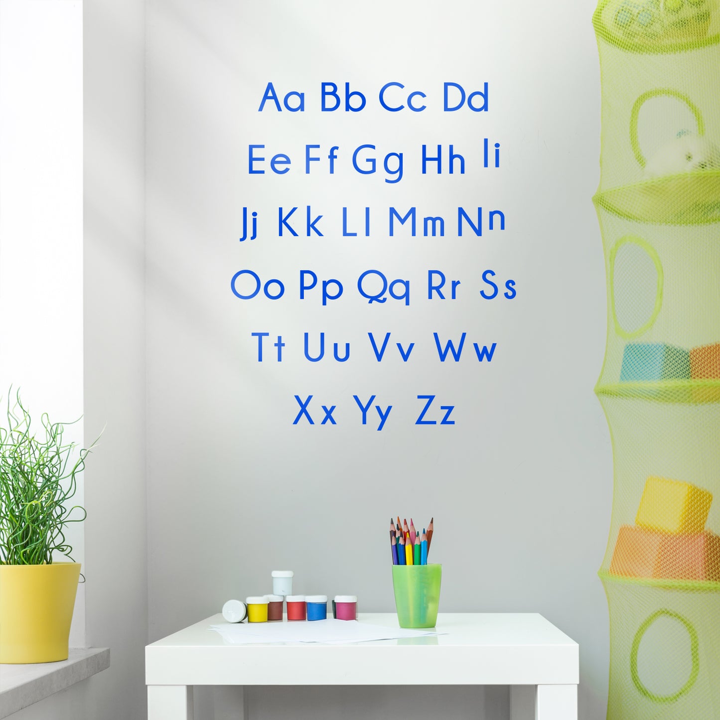 Vinyl Wall Art Decal - Set of ABC’s Alphabet Letters - 27.5" x 22.5" - Educational Kids Learning Home Apartment Bedroom Playroom Classroom Homeschool Preschool Kindergarten