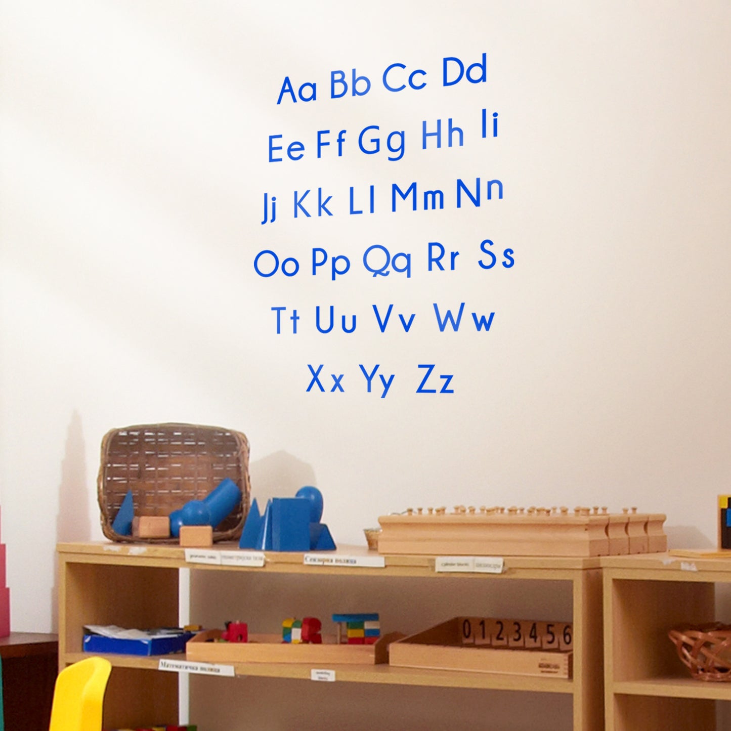 Vinyl Wall Art Decal - Set of ABC’s Alphabet Letters - 27.5" x 22.5" - Educational Kids Learning Home Apartment Bedroom Playroom Classroom Homeschool Preschool Kindergarten