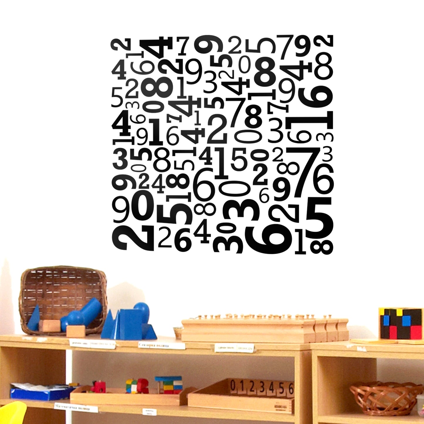 Vinyl Wall Art Decal - Set of Numbers - 40" x 40" - Educational Kids Toddlers Teens Learning Home Apartment Bedroom Playroom Classroom Homeschool Preschool Kindergarten Decor