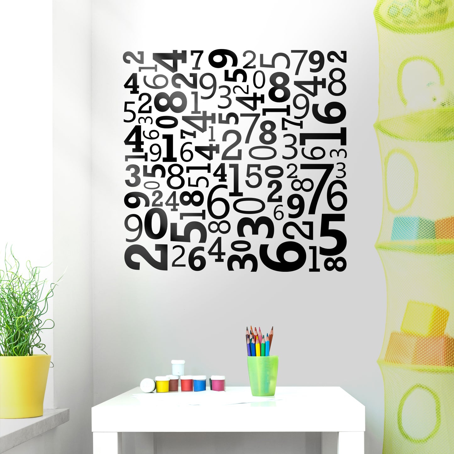 Vinyl Wall Art Decal - Set of Numbers - 40" x 40" - Educational Kids Toddlers Teens Learning Home Apartment Bedroom Playroom Classroom Homeschool Preschool Kindergarten Decor