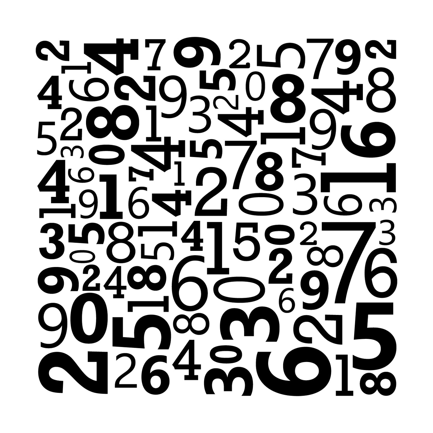 Vinyl Wall Art Decal - Set of Numbers - 40" x 40" - Educational Kids Toddlers Teens Learning Home Apartment Bedroom Playroom Classroom Homeschool Preschool Kindergarten Decor