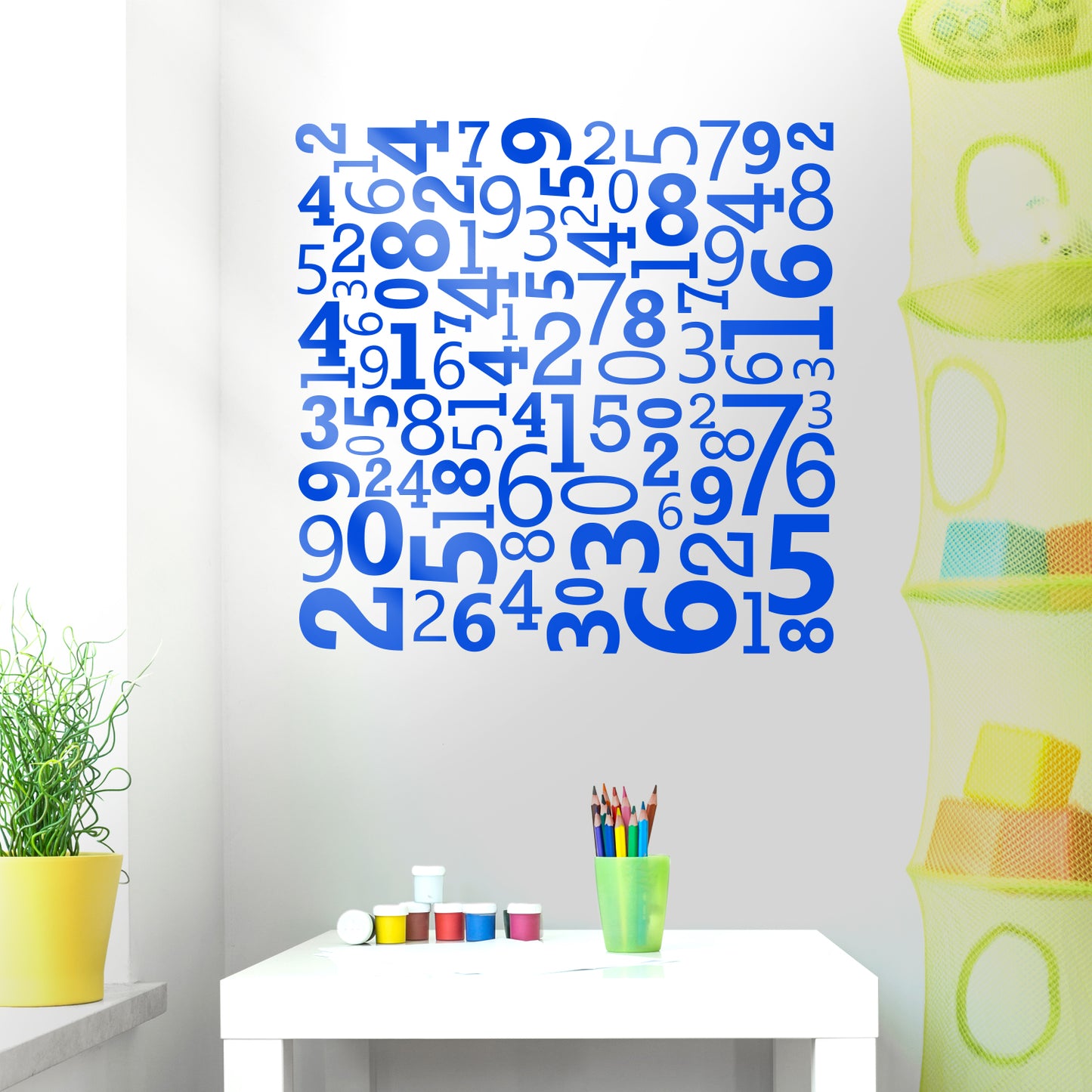 Vinyl Wall Art Decal - Set of Numbers - 40" x 40" - Educational Kids Toddlers Teens Learning Home Apartment Bedroom Playroom Classroom Homeschool Preschool Kindergarten Decor