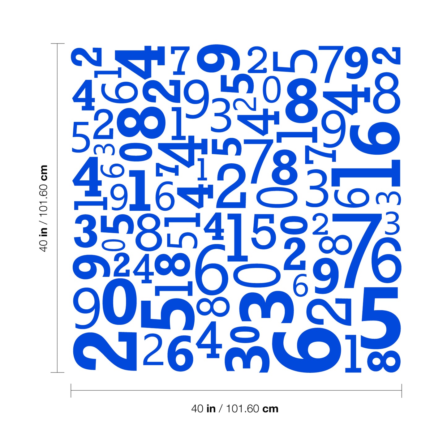 Vinyl Wall Art Decal - Set of Numbers - 40" x 40" - Educational Kids Toddlers Teens Learning Home Apartment Bedroom Playroom Classroom Homeschool Preschool Kindergarten Decor