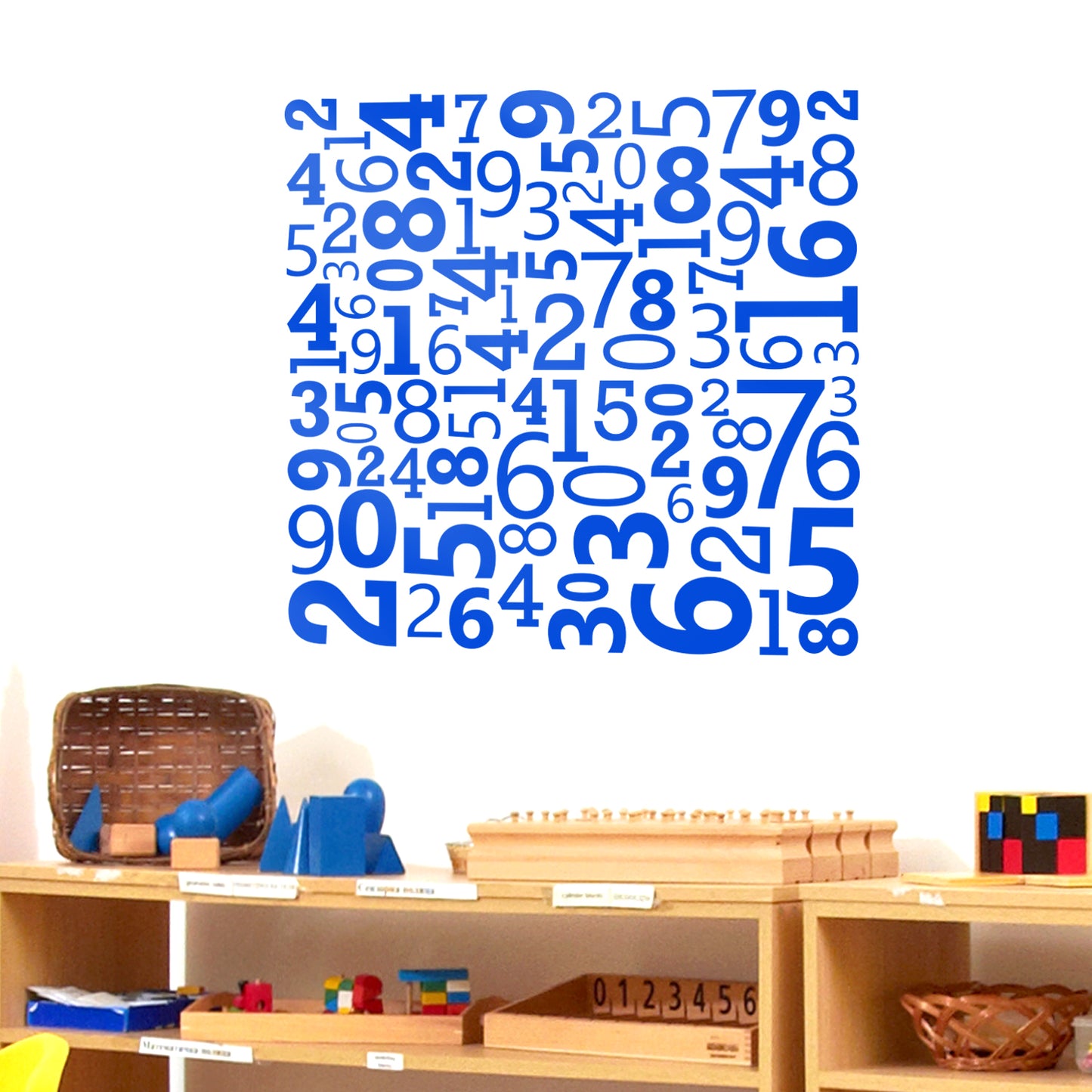 Vinyl Wall Art Decal - Set of Numbers - 40" x 40" - Educational Kids Toddlers Teens Learning Home Apartment Bedroom Playroom Classroom Homeschool Preschool Kindergarten Decor