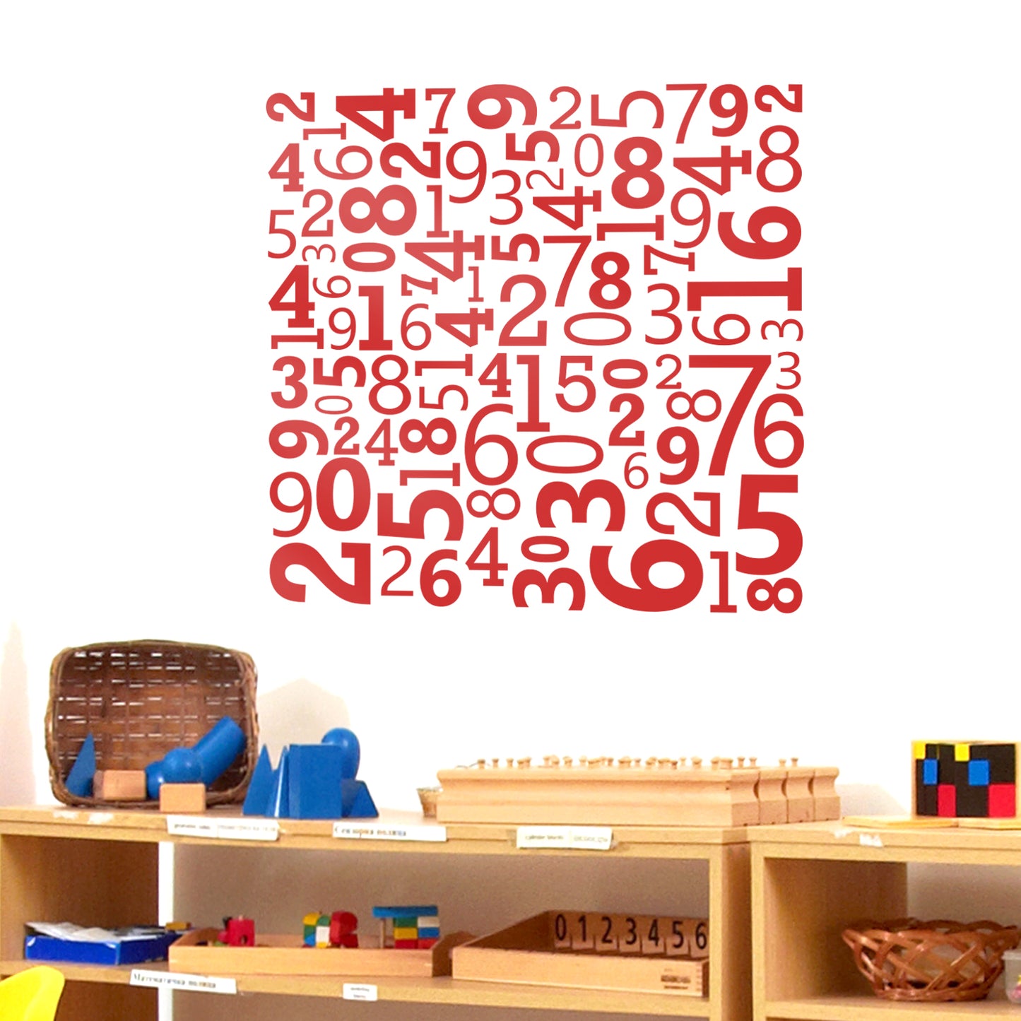 Vinyl Wall Art Decal - Set of Numbers - 40" x 40" - Educational Kids Toddlers Teens Learning Home Apartment Bedroom Playroom Classroom Homeschool Preschool Kindergarten Decor