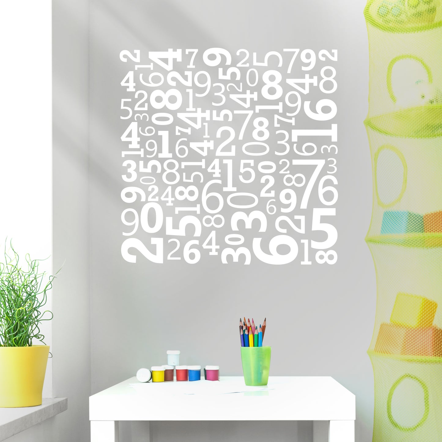 Vinyl Wall Art Decal - Set of Numbers - 40" x 40" - Educational Kids Toddlers Teens Learning Home Apartment Bedroom Playroom Classroom Homeschool Preschool Kindergarten Decor