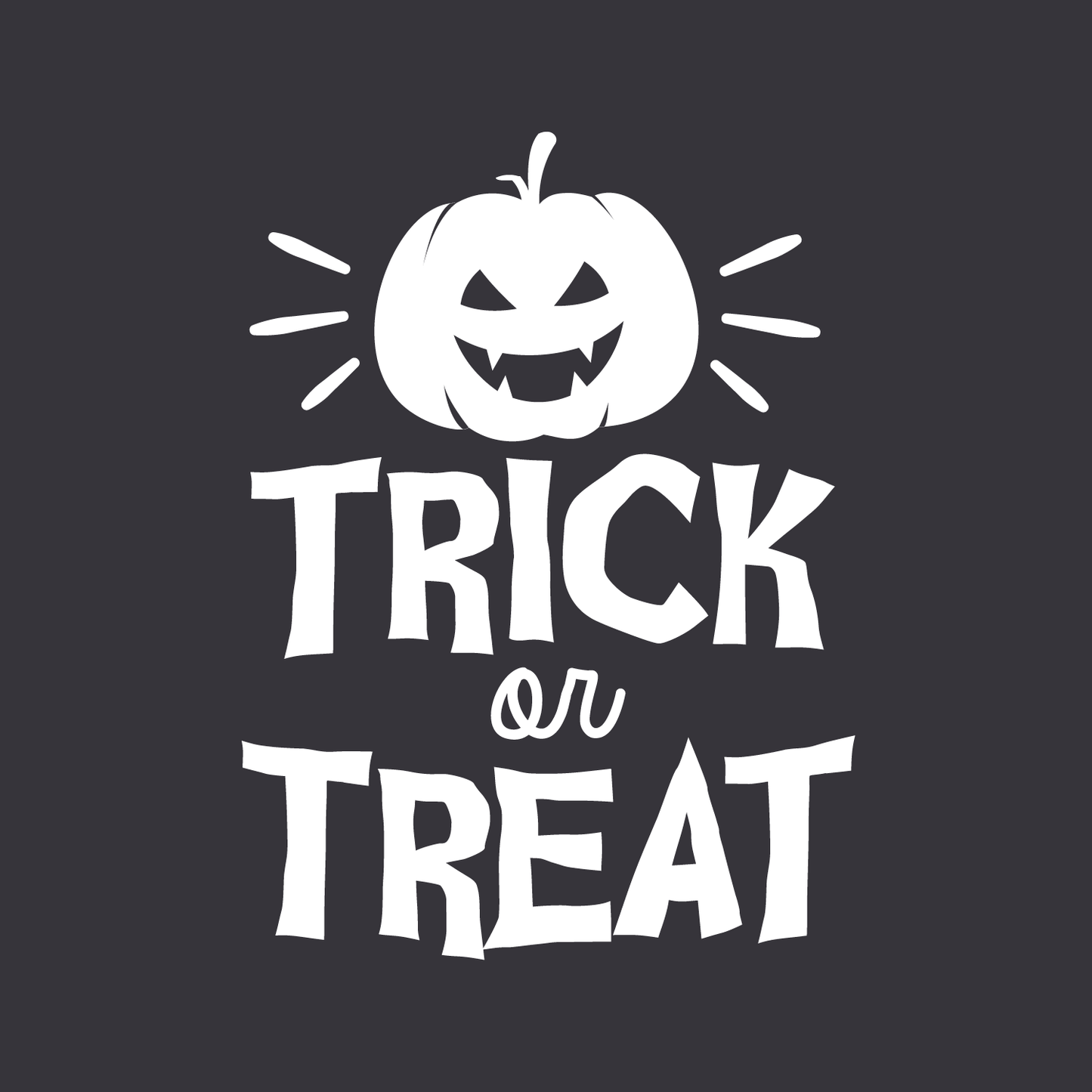 Vinyl Wall Art Decal - Trick Or Treat Pumpkin - 23" x 17" - Trendy Spooky Halloween Quote for Home Entryway Front Door Store Coffee Shop Restaurant Seasonal Decoration Sticker