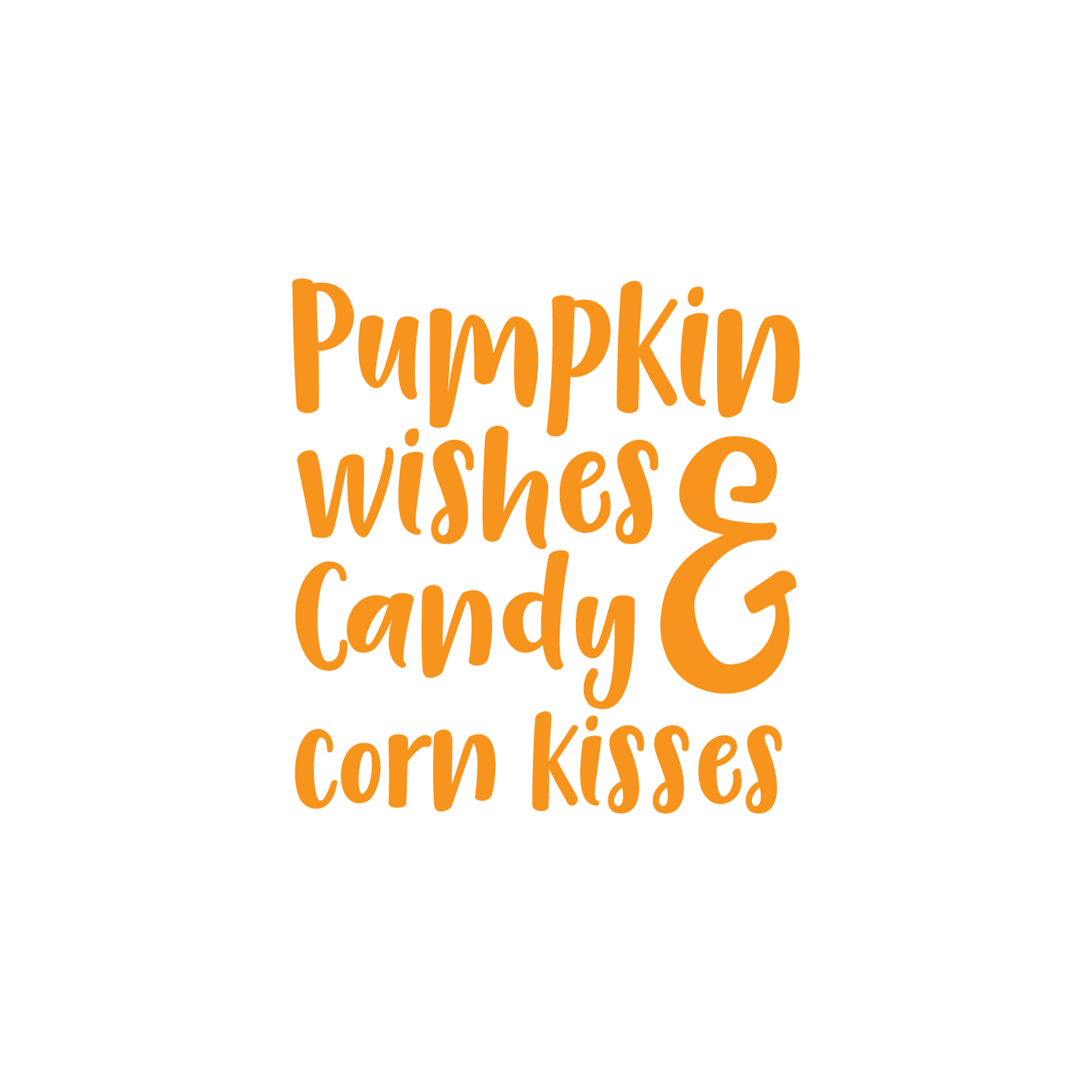 Vinyl Wall Art Decal - Pumpkin Wishes and Candy Corn Kisses Vinyl Sticker - Removable Peel and Stick Indoor Outdoor Halloween Decorations for Home, Classroom, Windows, and Spooky Decor