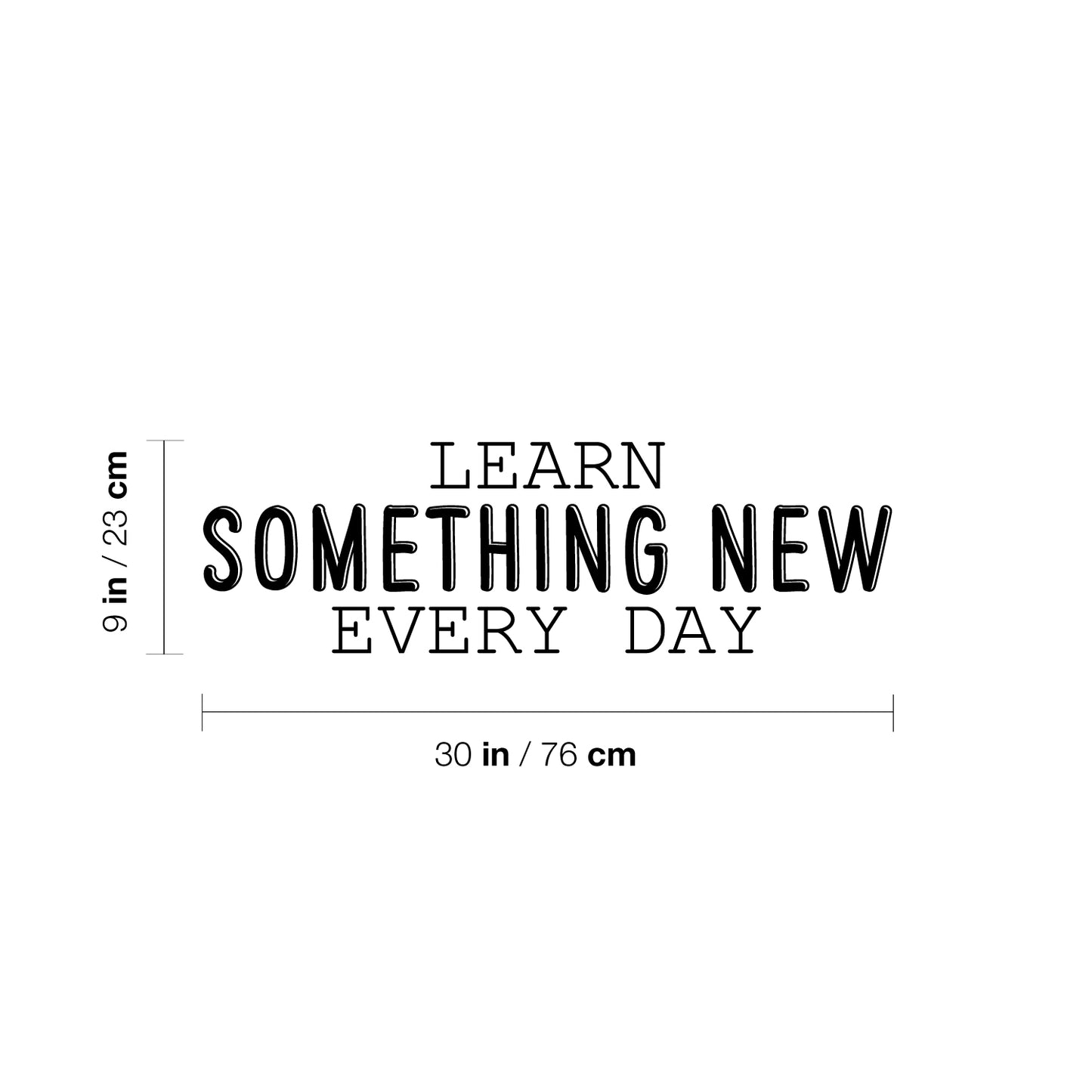 Vinyl Wall Art Decal - Learn Something New Every Day - 9" x 30" - Modern Fun Positive Classroom Quote Sticker for Home Living Room Playroom School Library Educational Decor