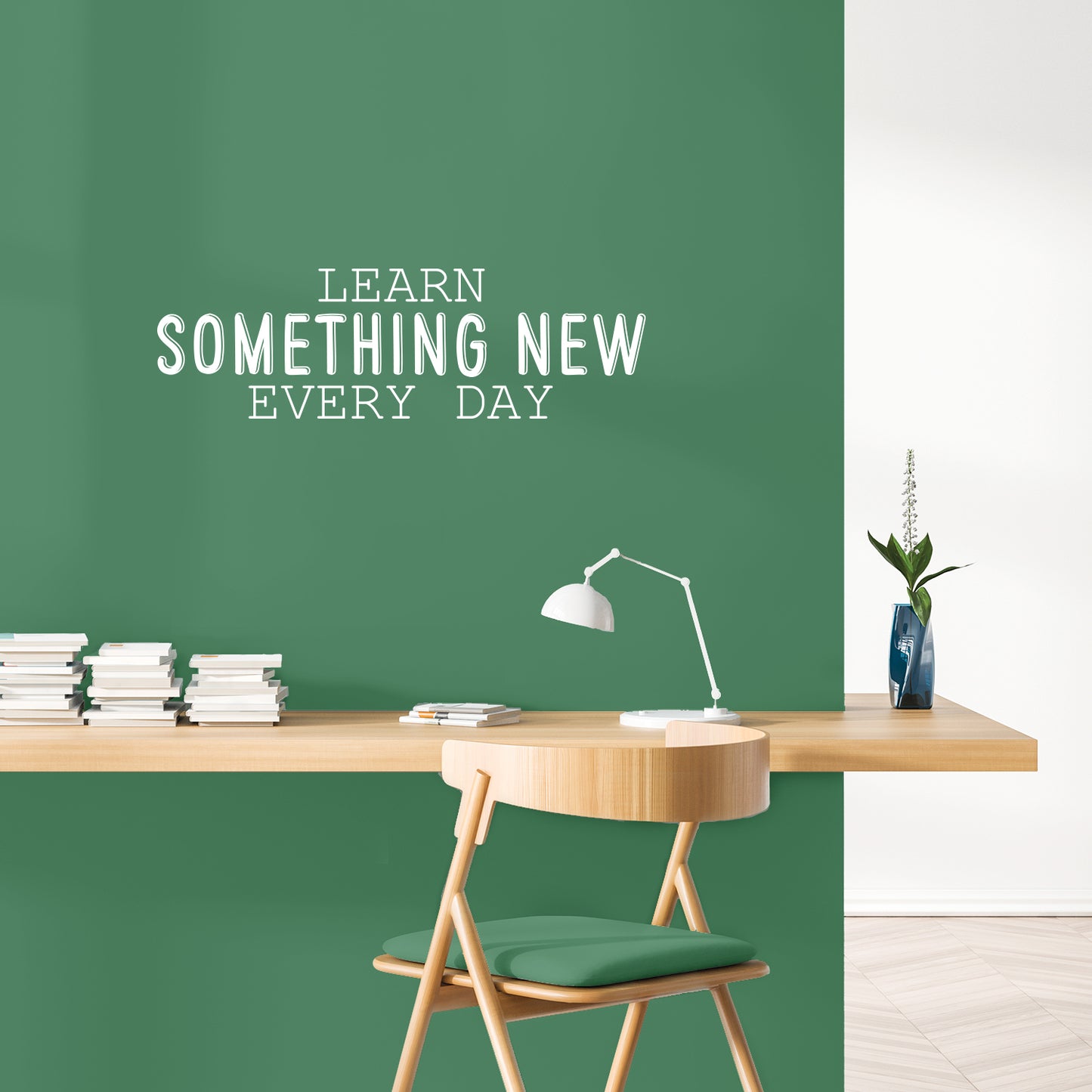 Vinyl Wall Art Decal - Learn Something New Every Day - 9" x 30" - Modern Fun Positive Classroom Quote Sticker for Home Living Room Playroom School Library Educational Decor