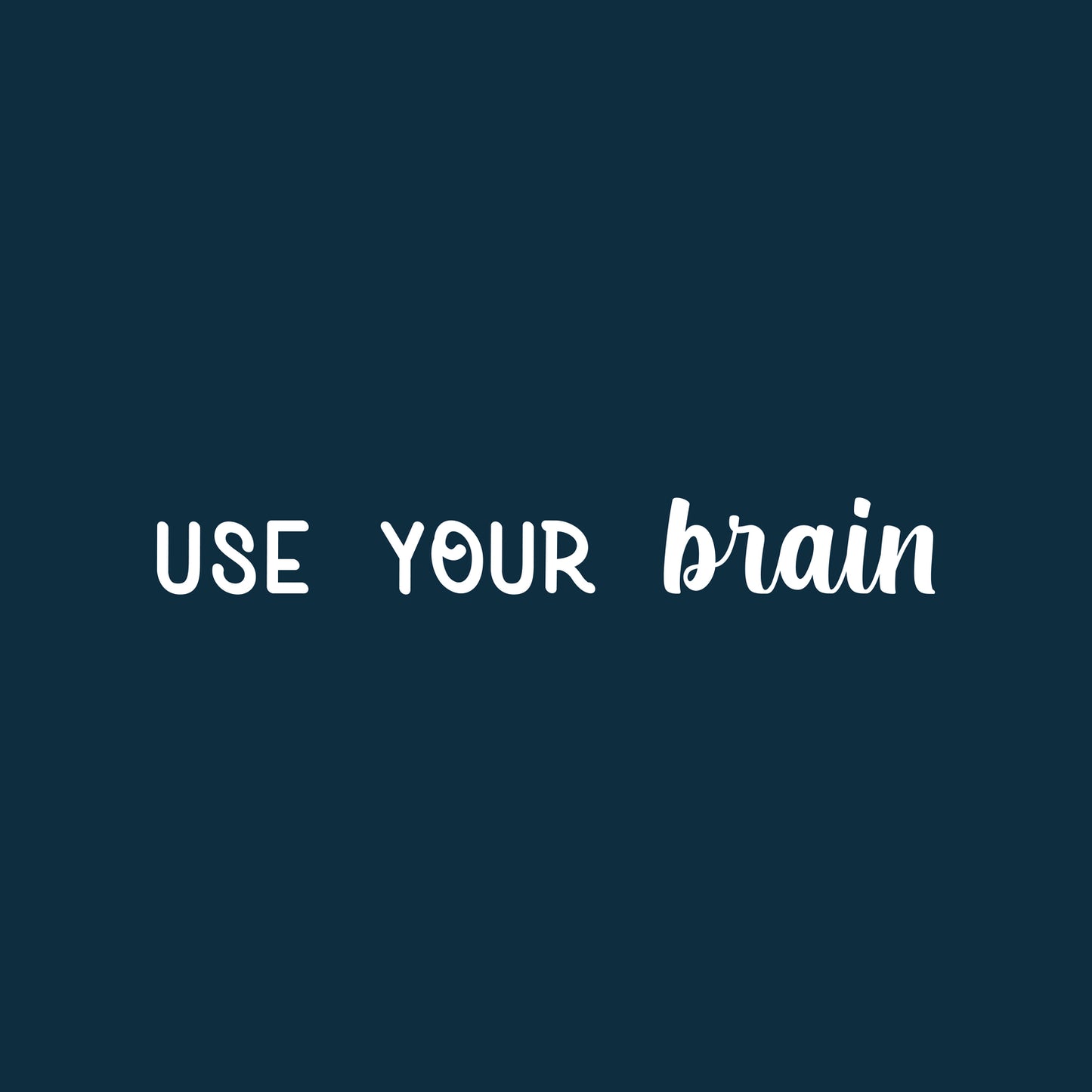Vinyl Wall Art Decal - Use Your Brain - 3.5" x 28" - Modern Motivational Positive Classroom Quote Sticker for Home Home Closet Office Playroom School Library Educational Decor