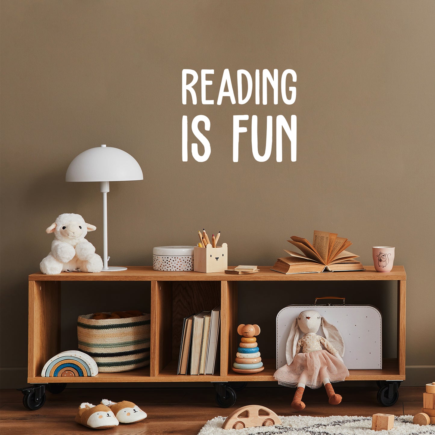 Vinyl Wall Art Decal - Reading is Fun - 16.3" x 20" - Modern Inspiring Positive Classroom Quote Sticker for Living Room Playroom School Library Office Coffee Shop Educational Decor