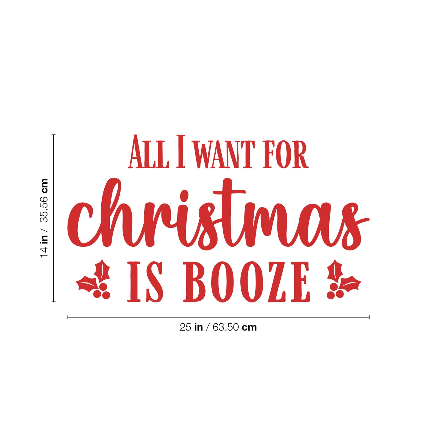 Vinyl Wall Art Decal - Merry Christmas Ornament - 26" x 17" - Trendy Cute Inspirational Christmas Holyday Season Quote Sticker for Living Room Dining Room Entry Door Storefront Coffee Shop Decor