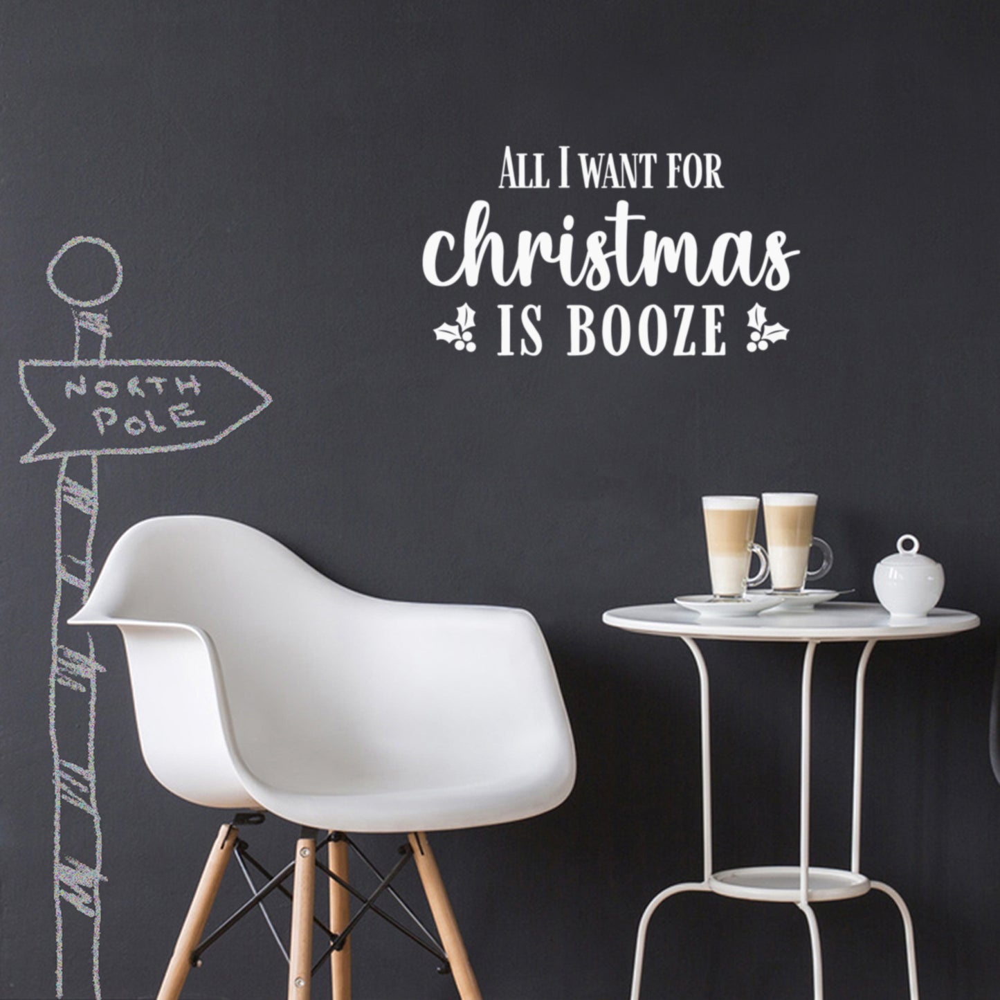 Vinyl Wall Art Decal - Merry Christmas Ornament - 26" x 17" - Trendy Cute Inspirational Christmas Holyday Season Quote Sticker for Living Room Dining Room Entry Door Storefront Coffee Shop Decor