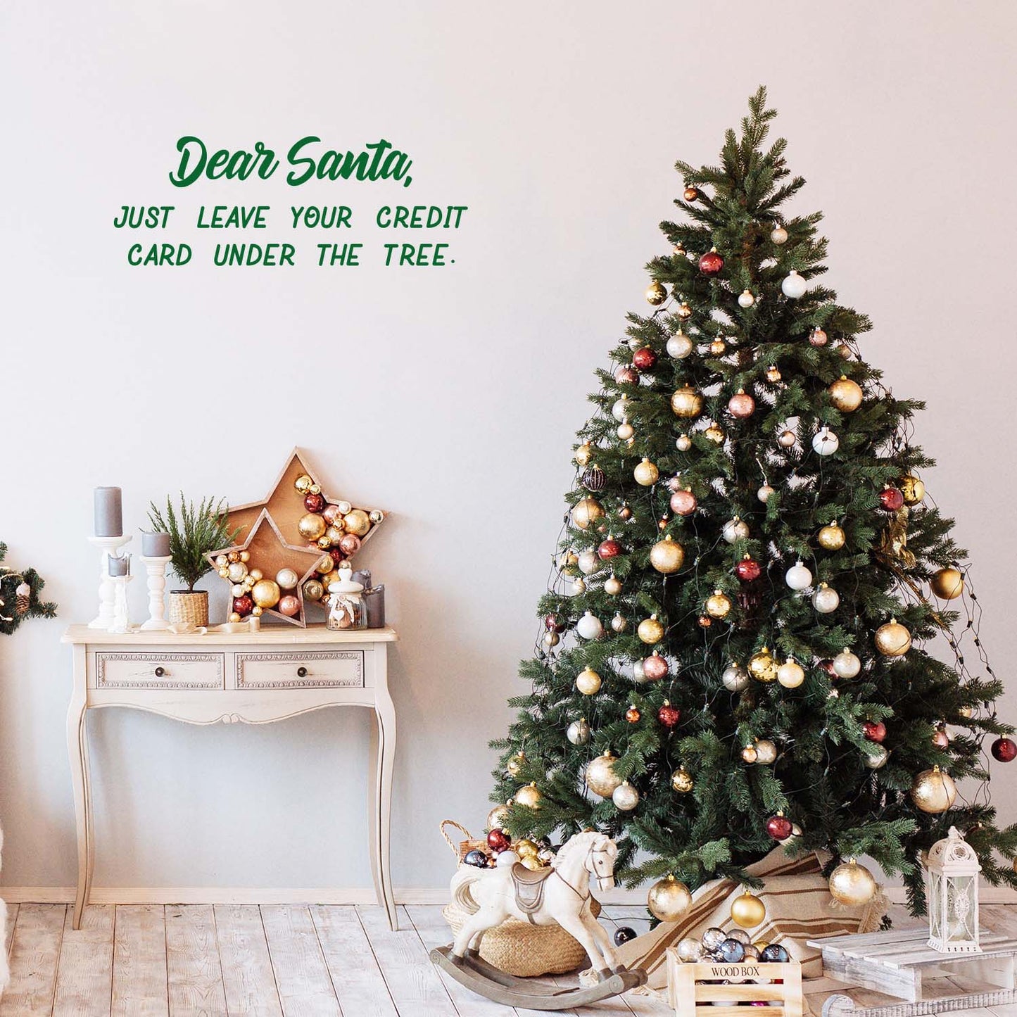 Vinyl Wall Art Decal - Have A Holly Jolly Christmas - 21" x 22" - Holiday Season Trendy Seasonal Quote Sticker for Home School Living Room Work Office Classroom Door Store Window Decor