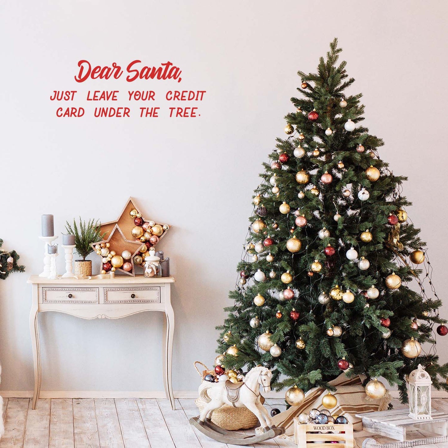 Vinyl Wall Art Decal - Have A Holly Jolly Christmas - 21" x 22" - Holiday Season Trendy Seasonal Quote Sticker for Home School Living Room Work Office Classroom Door Store Window Decor