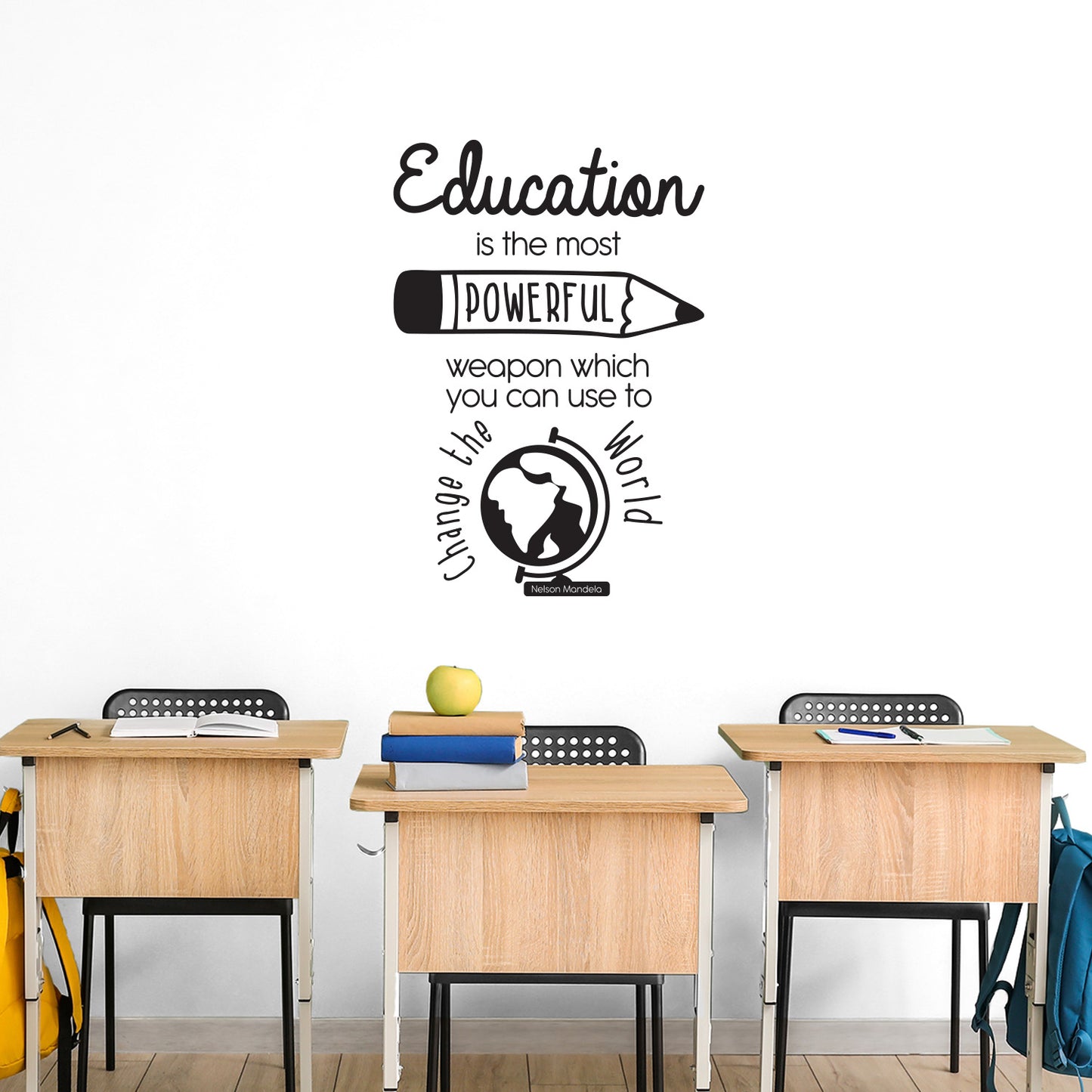 Vinyl Wall Art Decal - Class Rules - 32" x 30.5" - Cute Educational Back to School Quote Sticker for Classroom Kids Room Home Kindergarten Fun Playroom Preschool Decor
