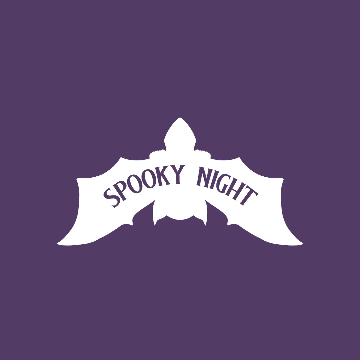 Vinyl Wall Art Decal - Spooky Night - 13" x 25" - Bat Design Seasonal Halloween Quote Sticker for Entryway Storefront Office Living Room Scary Spooky Decor